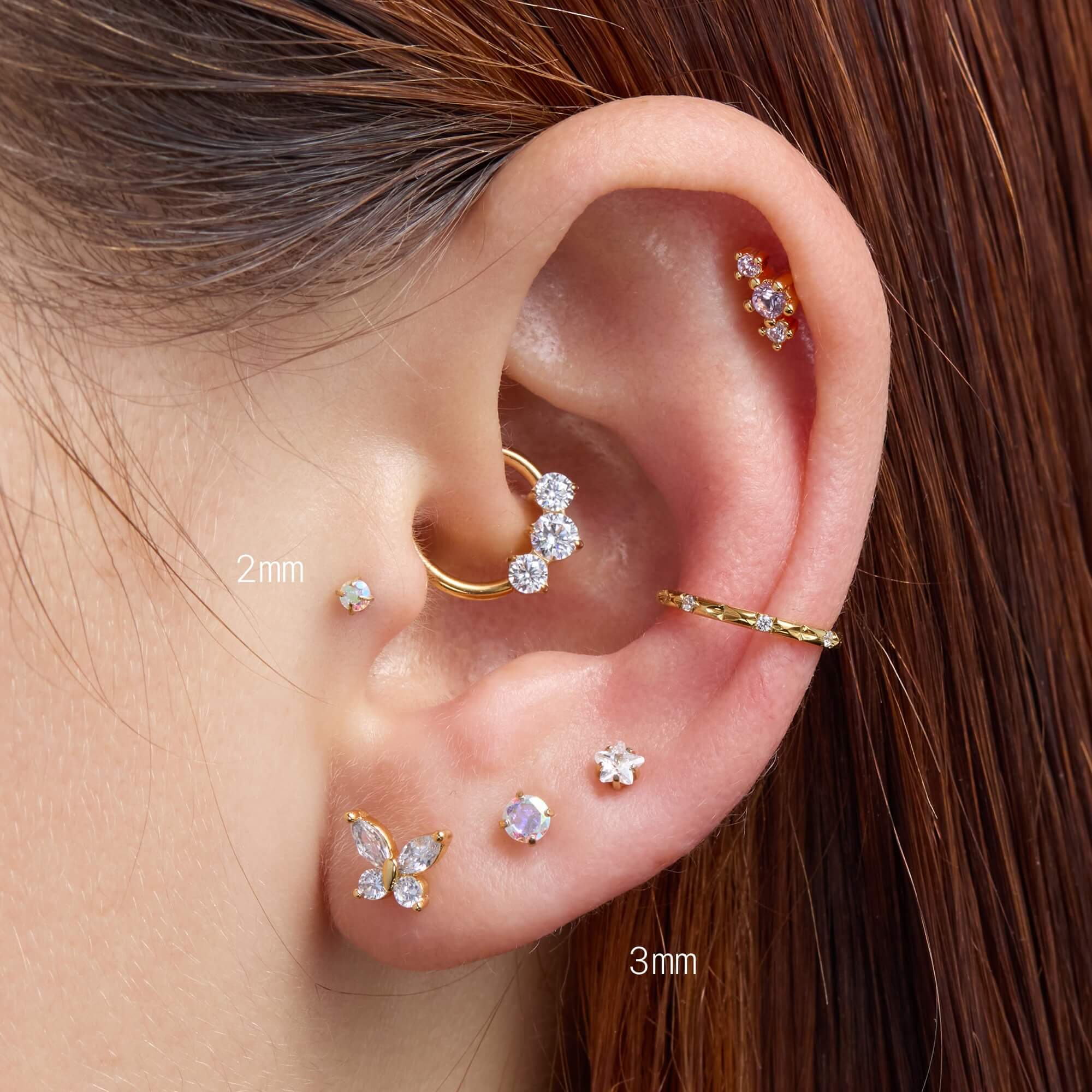 AB Simple CZ Piercing Bundle
