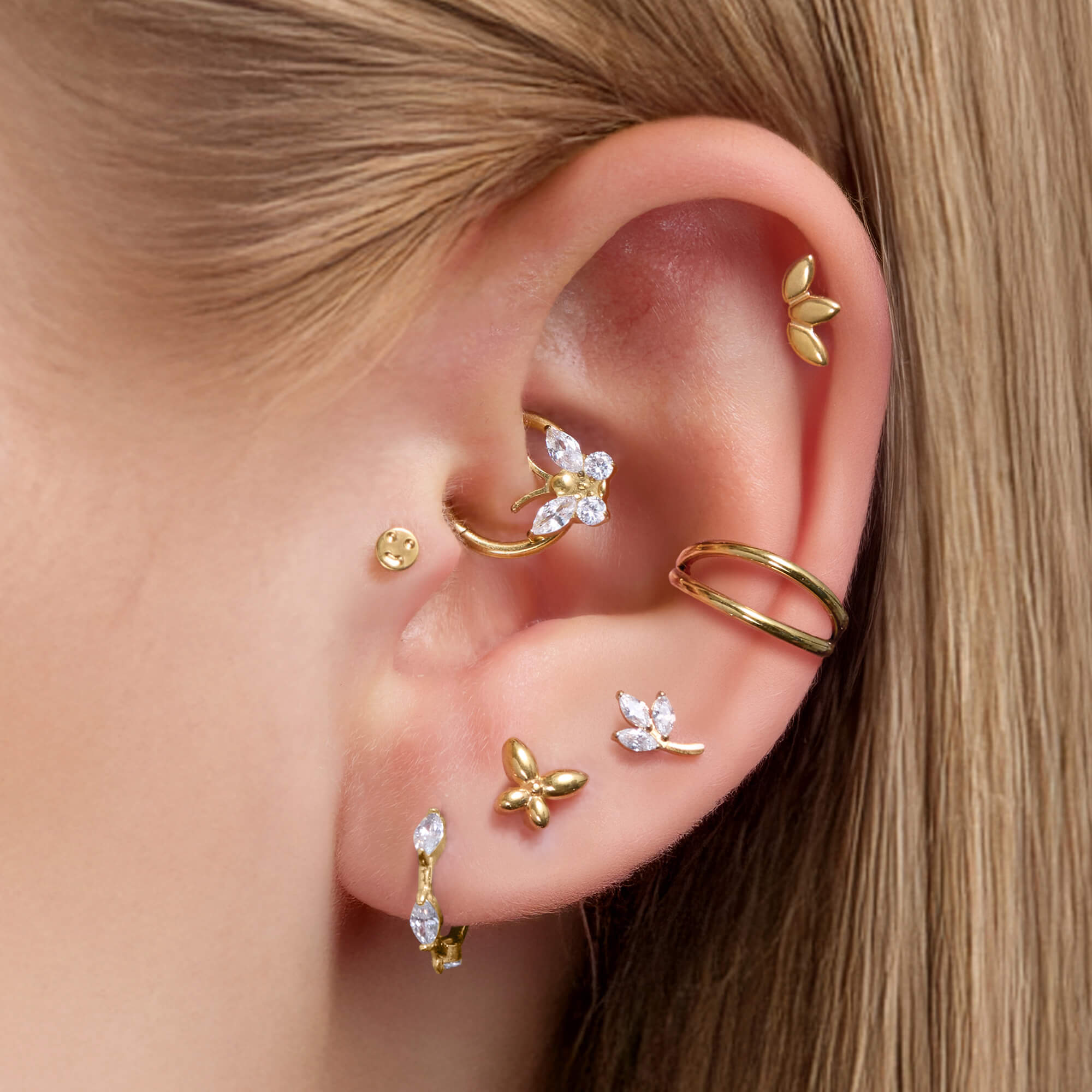 Plain Mini Butterfly Piercing