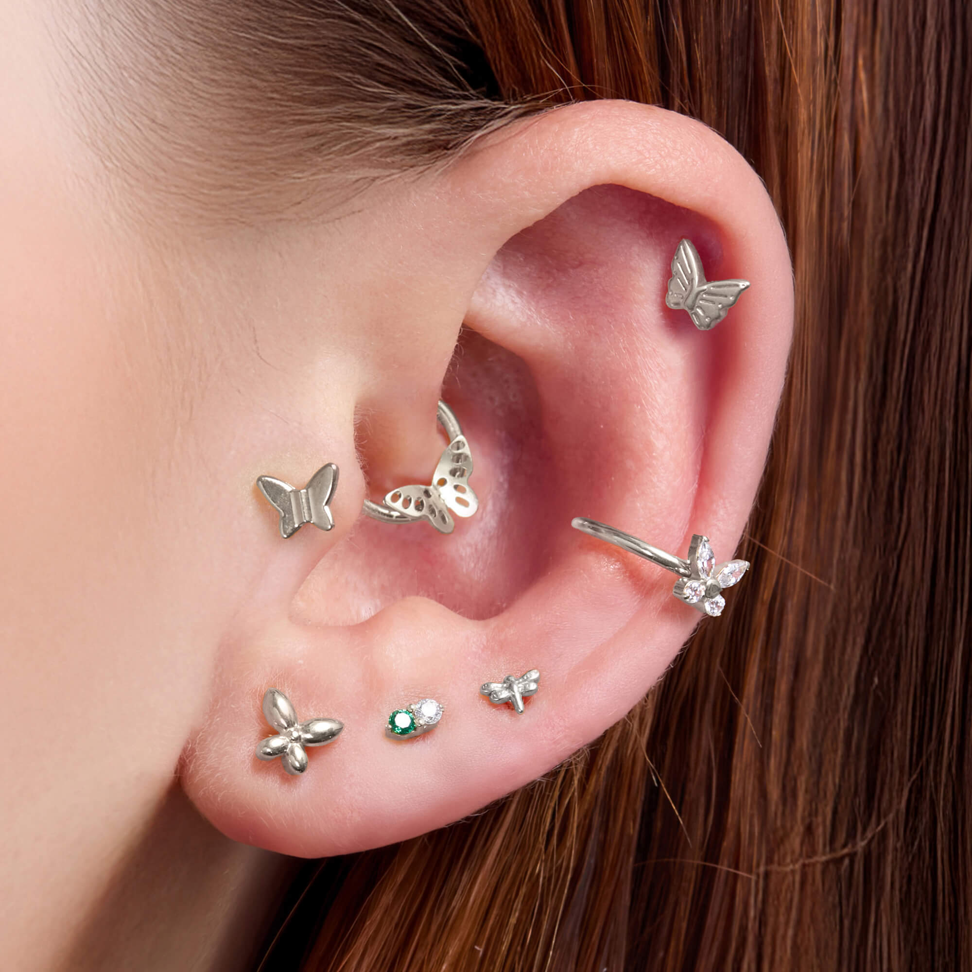 Plain Mini Butterfly Piercing