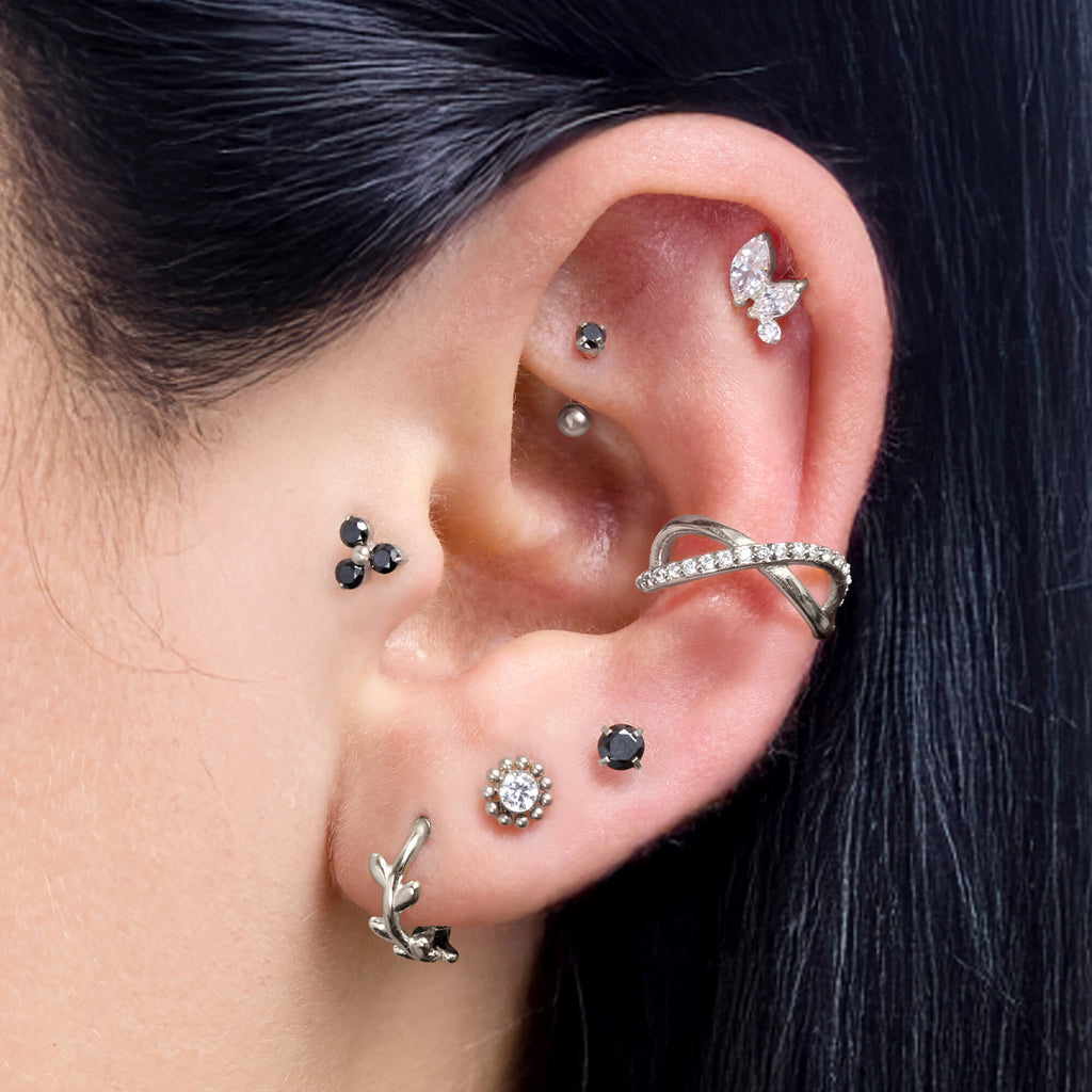 Beaded Halo Charm Piercing