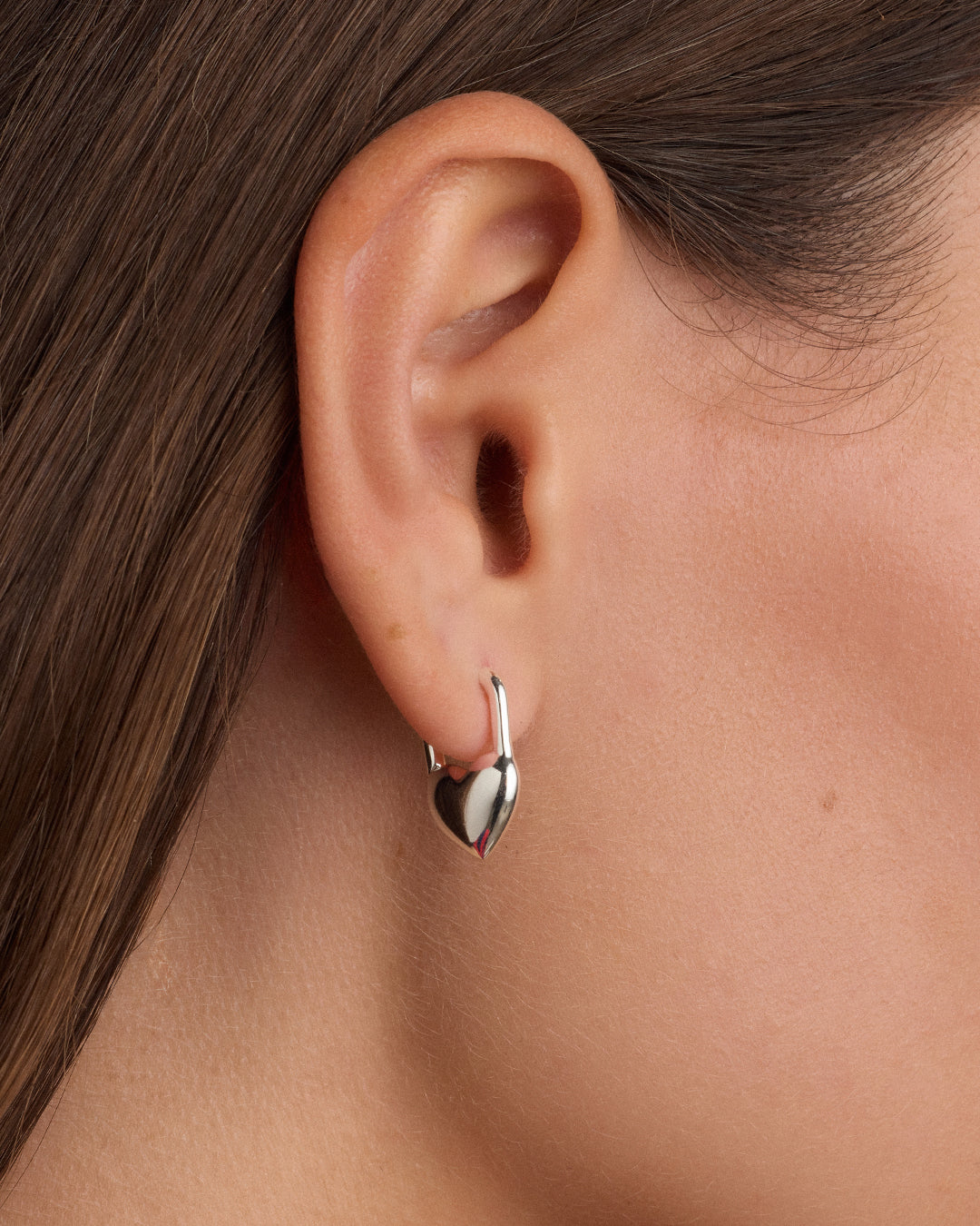 Heart Padlock Huggies