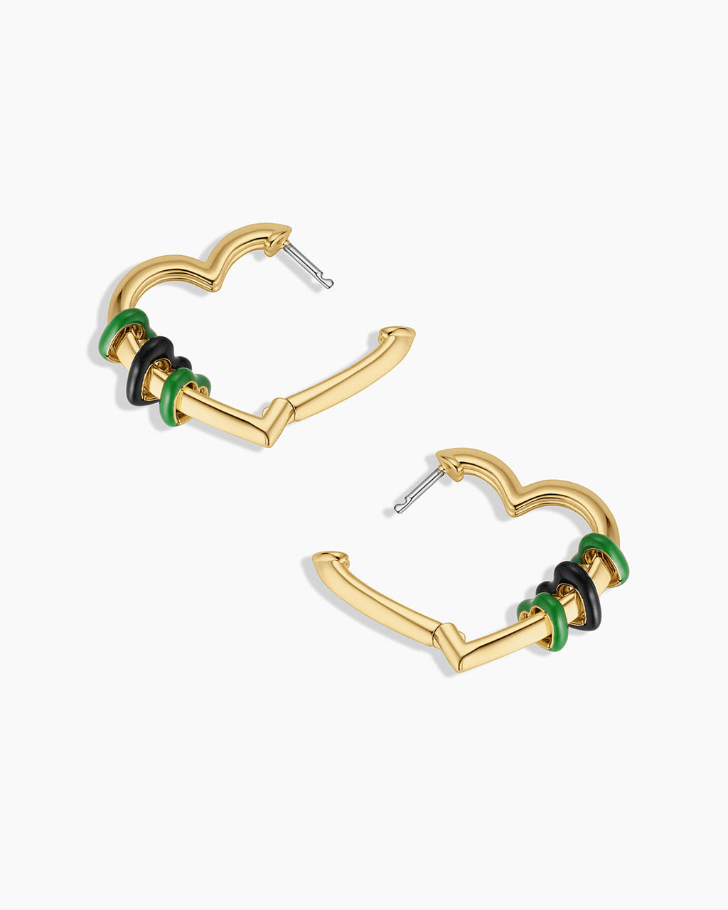 Campbell Heart Bead Hoops