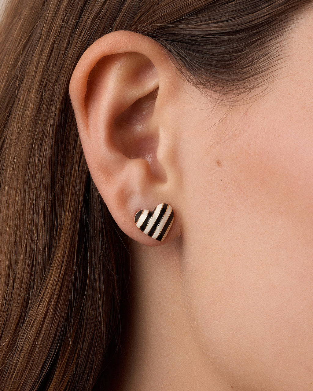 Campbell Enamel Heart Studs