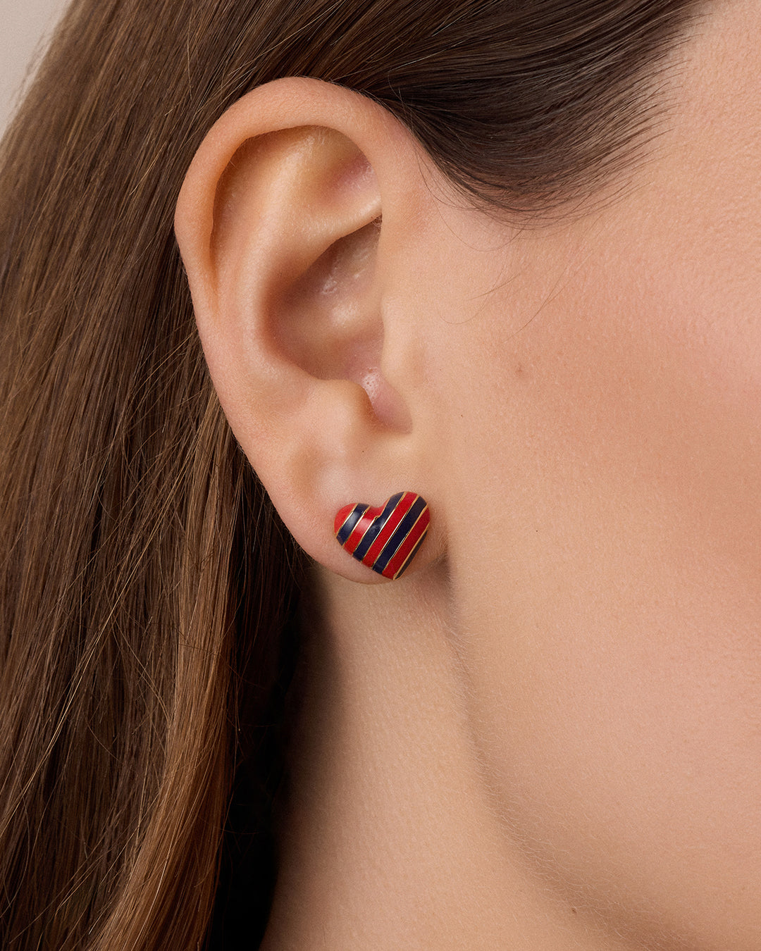 Campbell Enamel Heart Studs