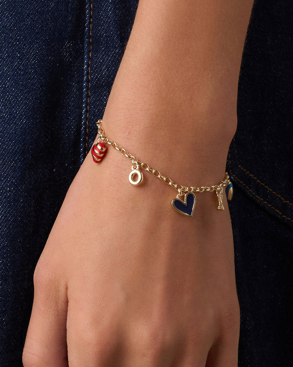 Campbell Heart Charm Bracelet