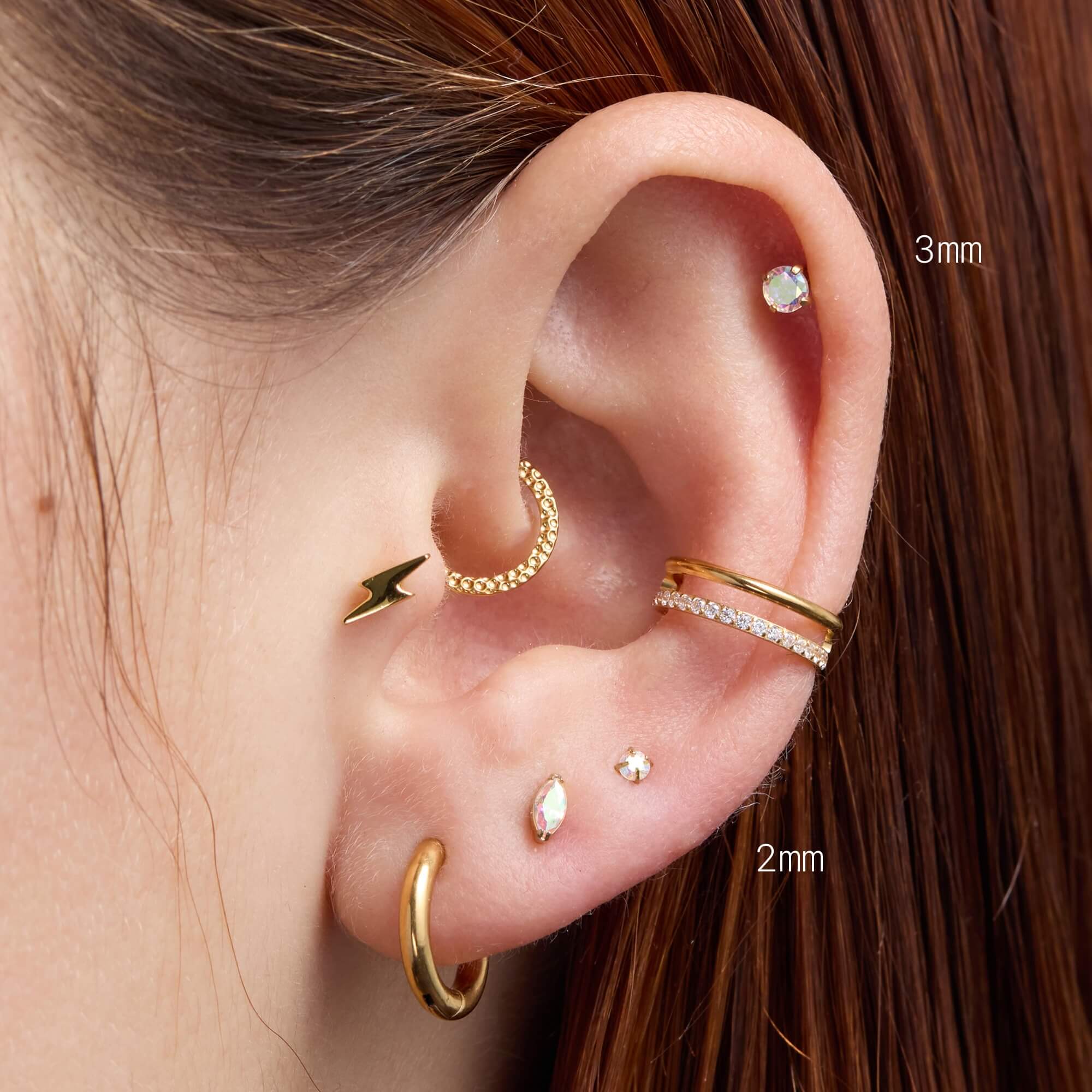 AB Simple CZ Piercing Bundle