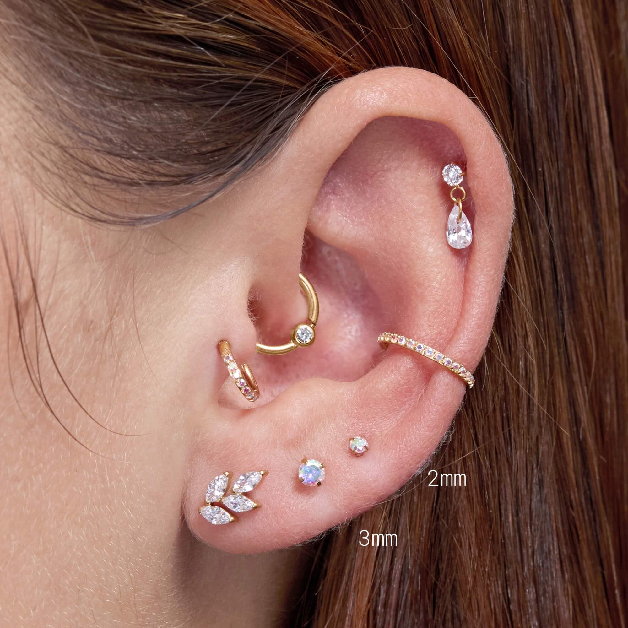 AB Simple CZ Piercing