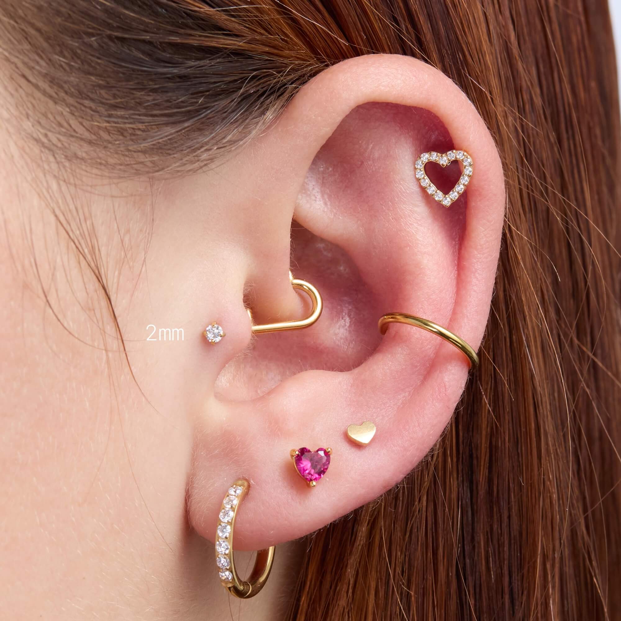 White Simple CZ Piercing Bundle