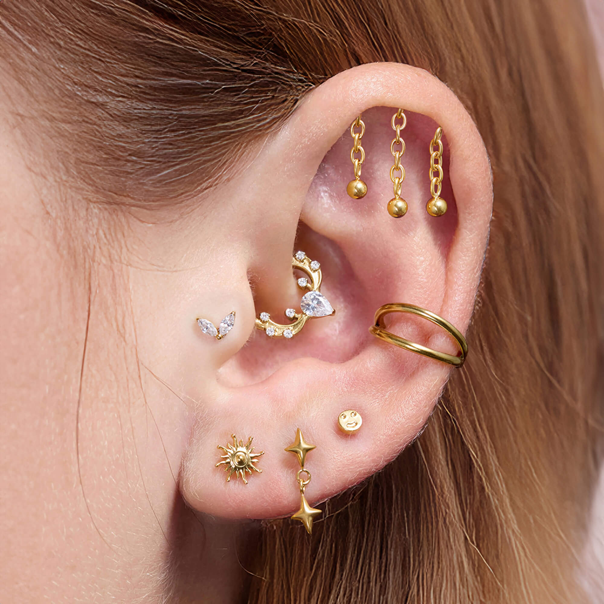 3 Chain Dangle Hidden Helix Piercing