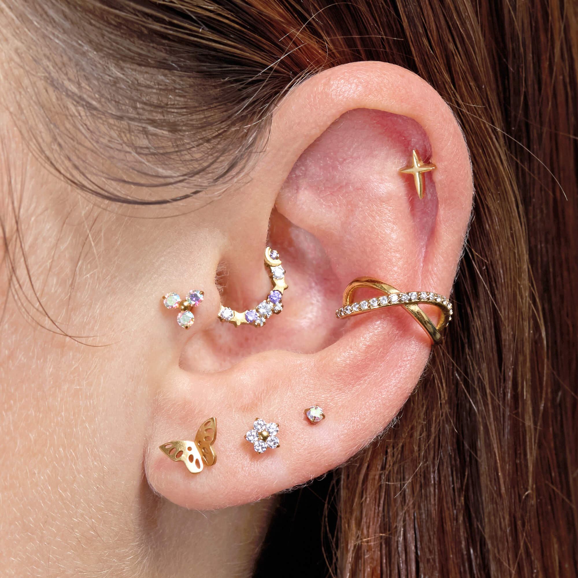 AB 3-Petal Piercing