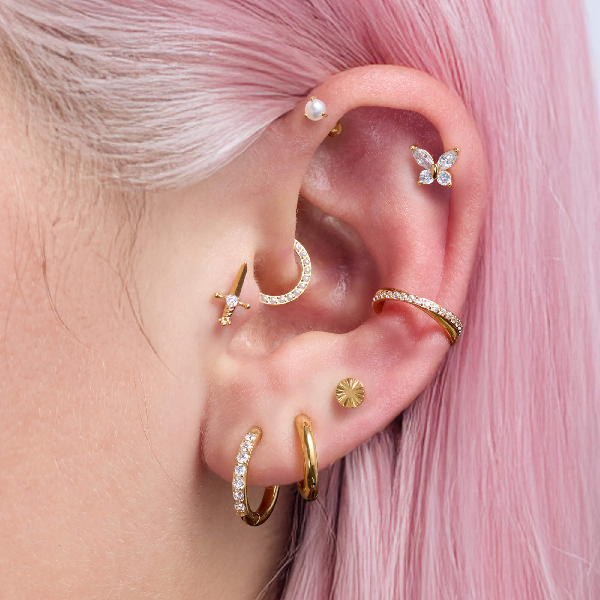 Ridged Round Piercing