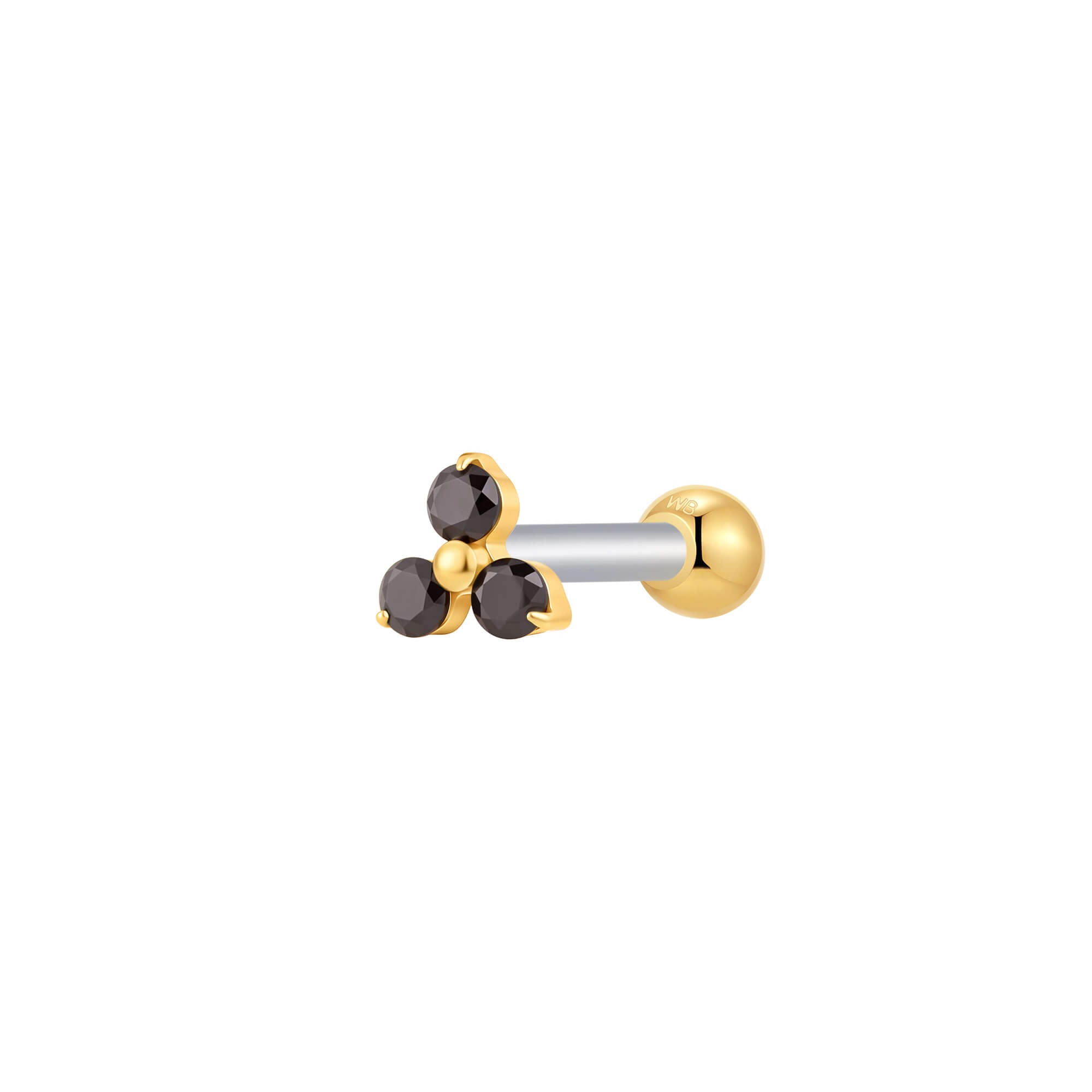 Black 3-Petal Piercing