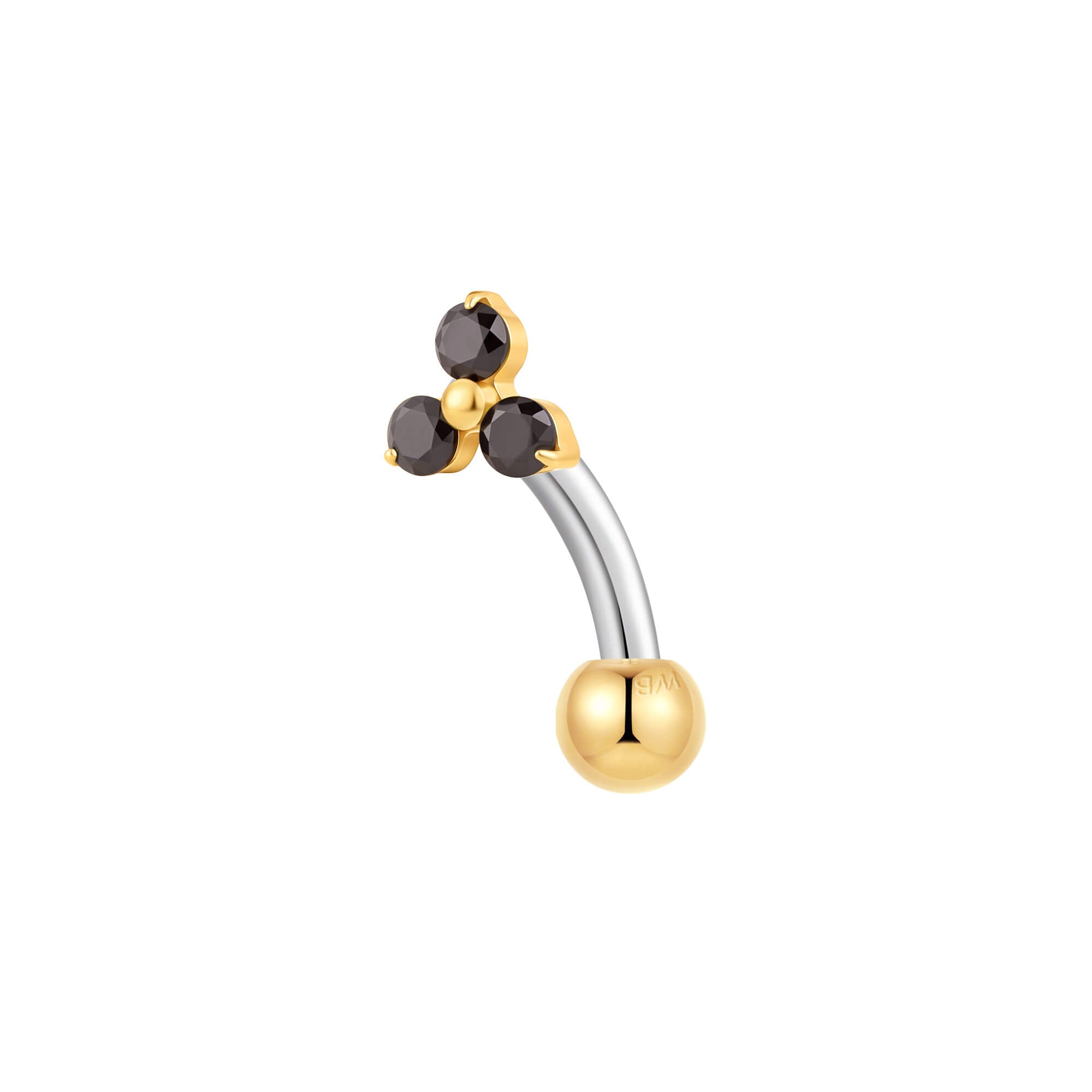 Black 3-Petal Piercing