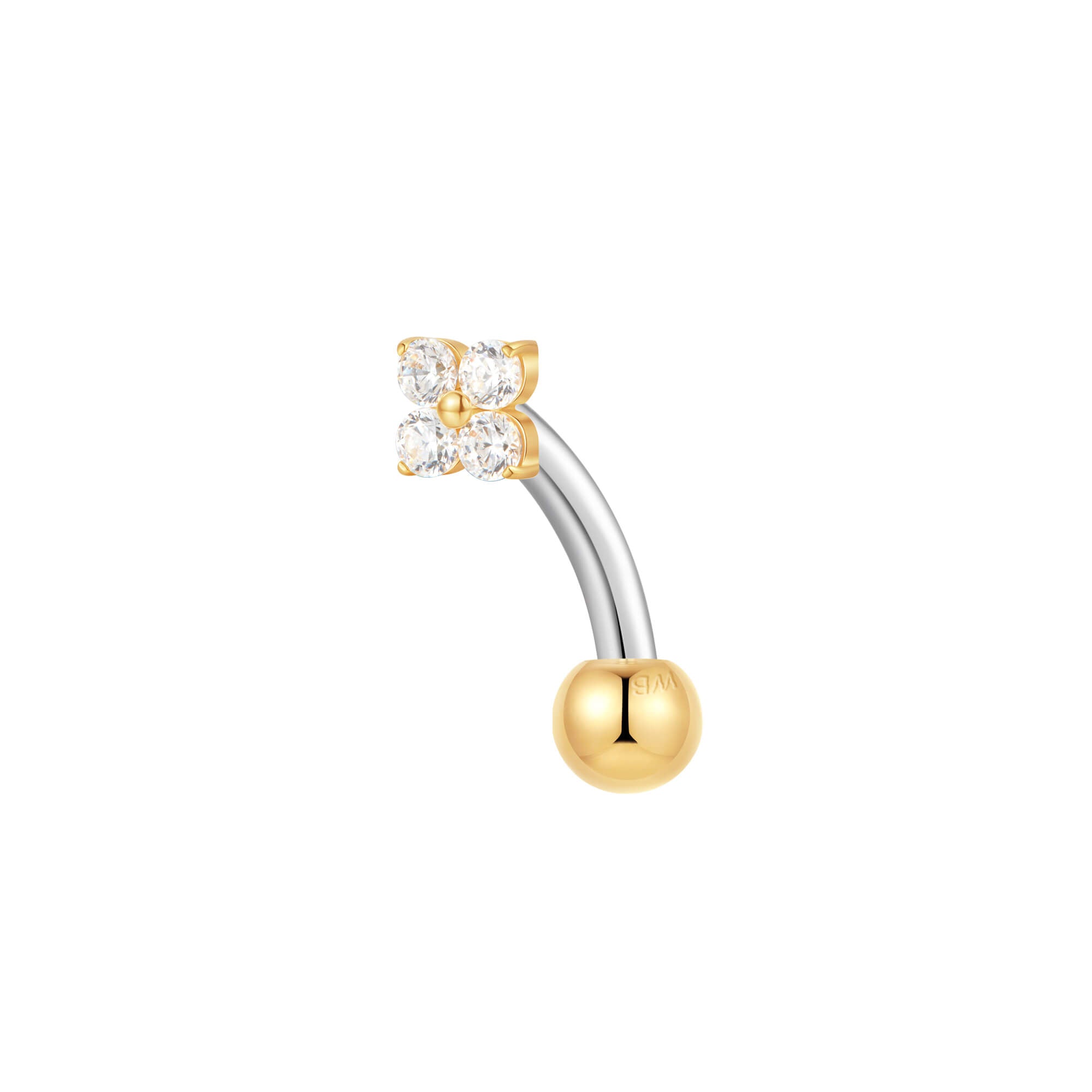 White Tiny Flower Piercing