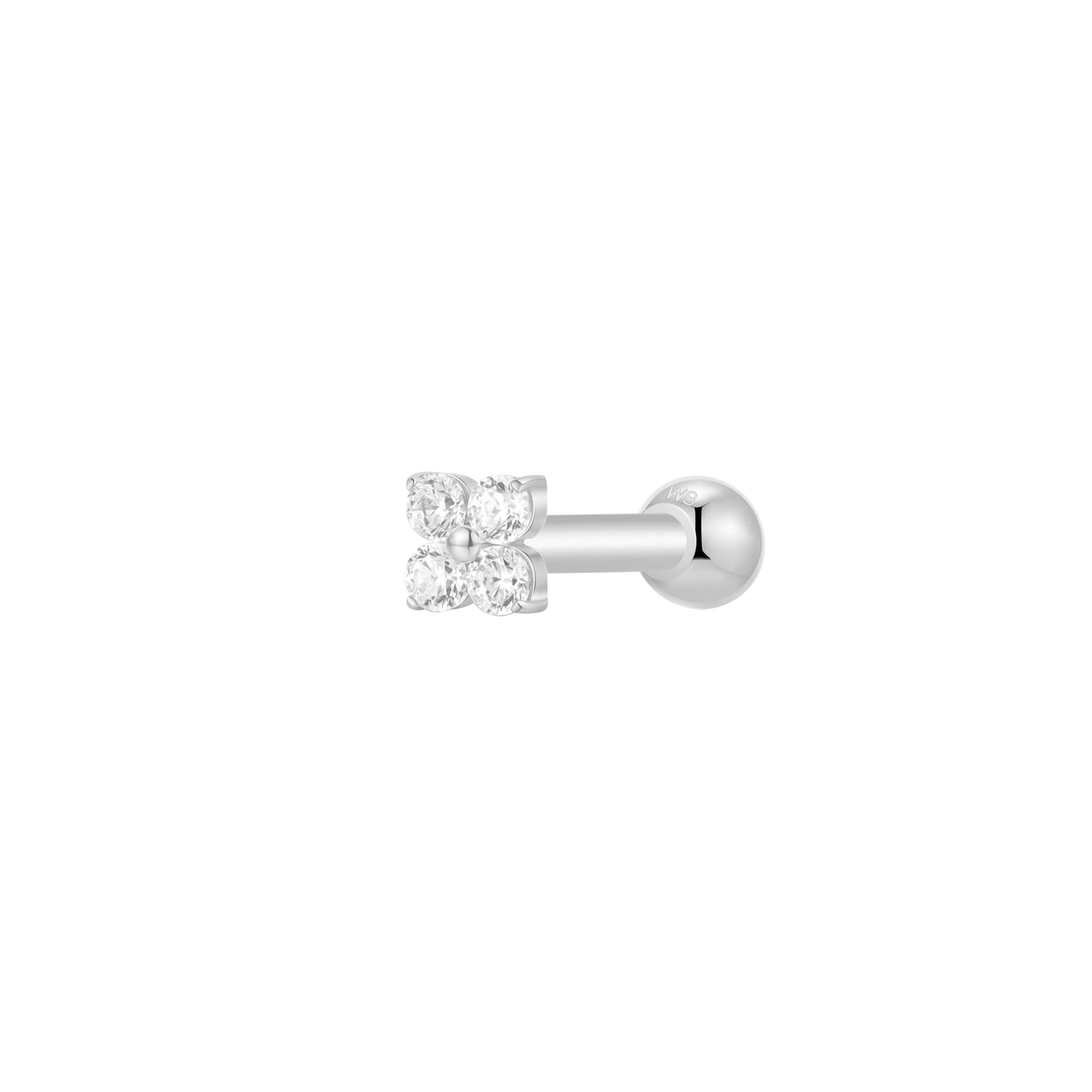White Tiny Flower Piercing
