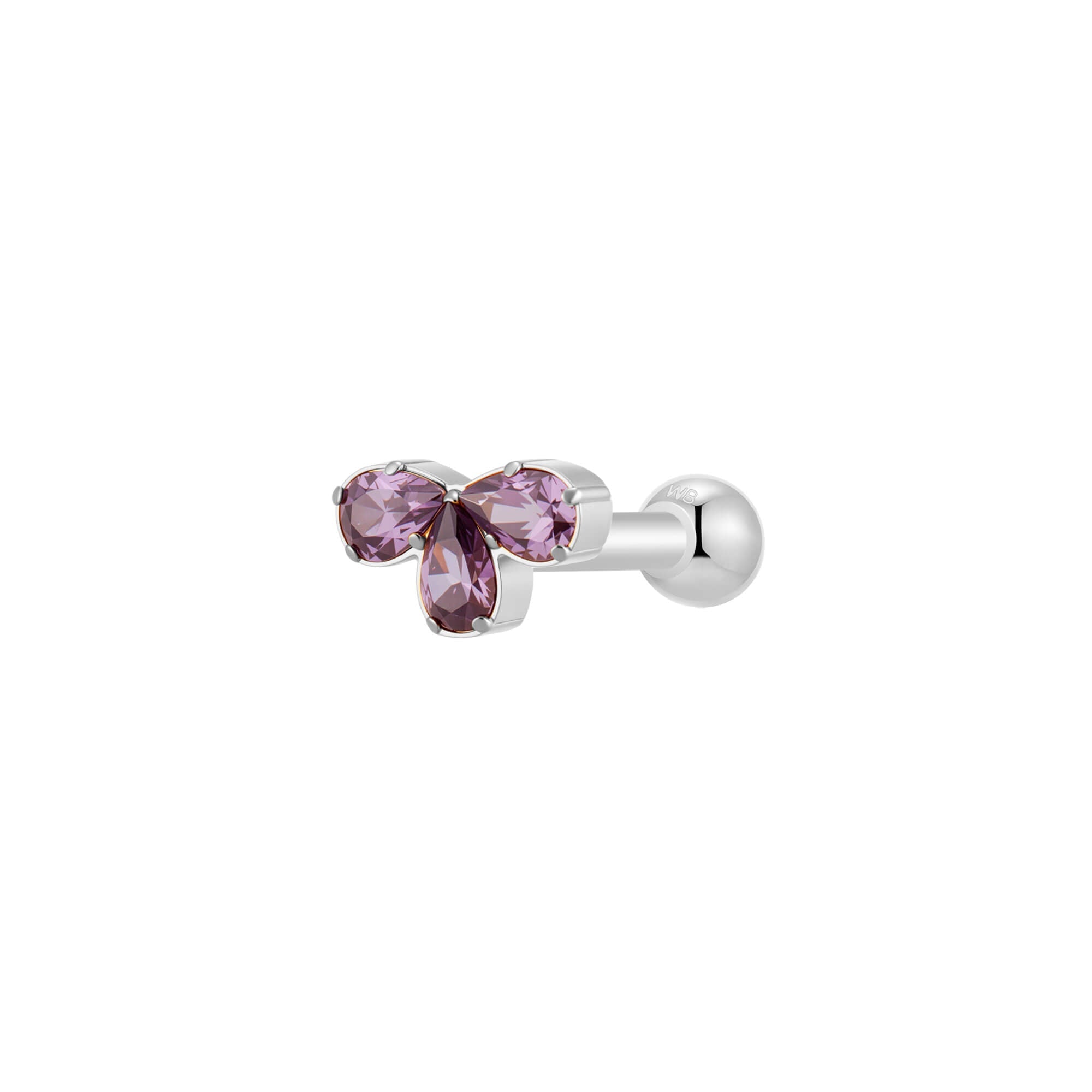 Purple Half Flower Piercing
