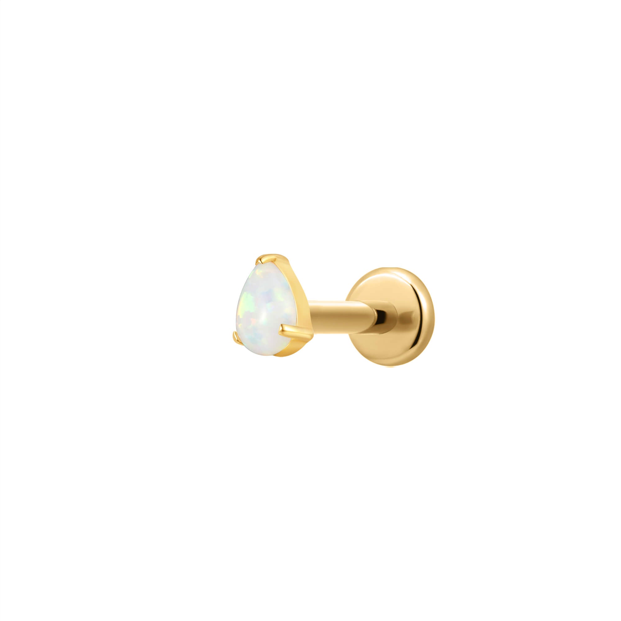 White Opal Raindrop Piercing