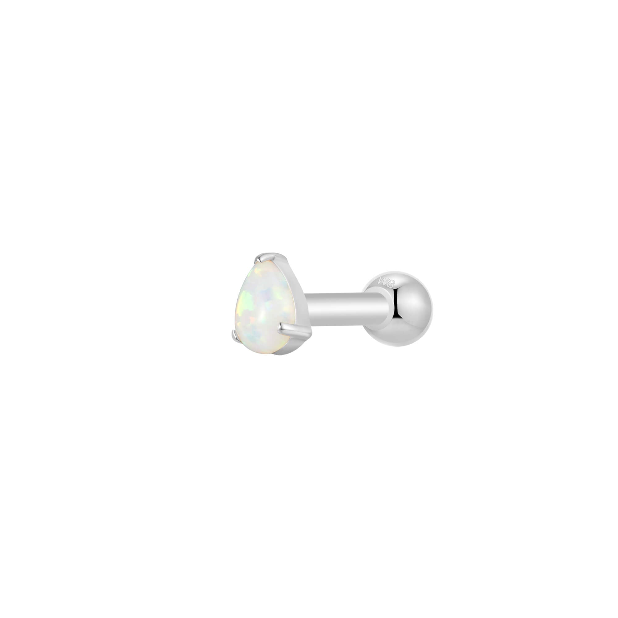 White Opal Raindrop Piercing