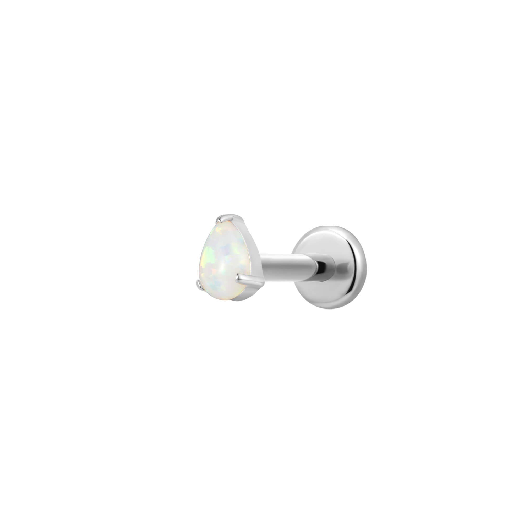 White Opal Raindrop Piercing