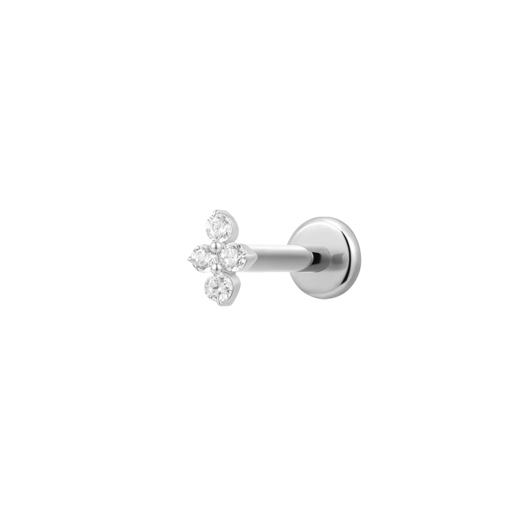 White Quad Cluster Piercing