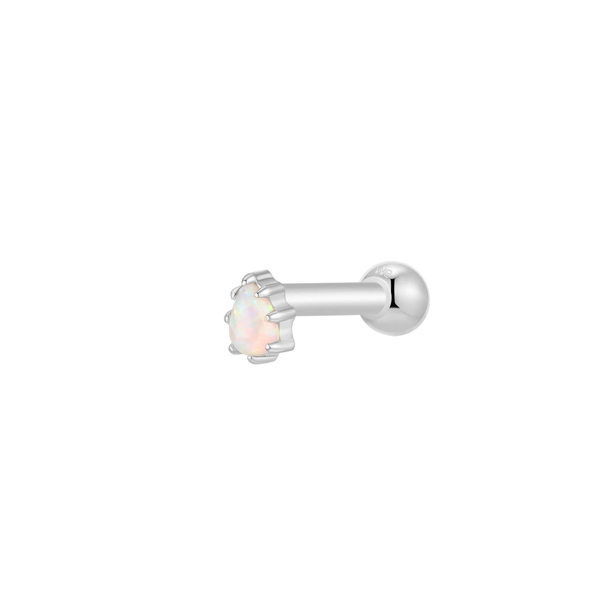 White Opal Teardrop Piercing