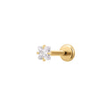 White Square CZ Piercing