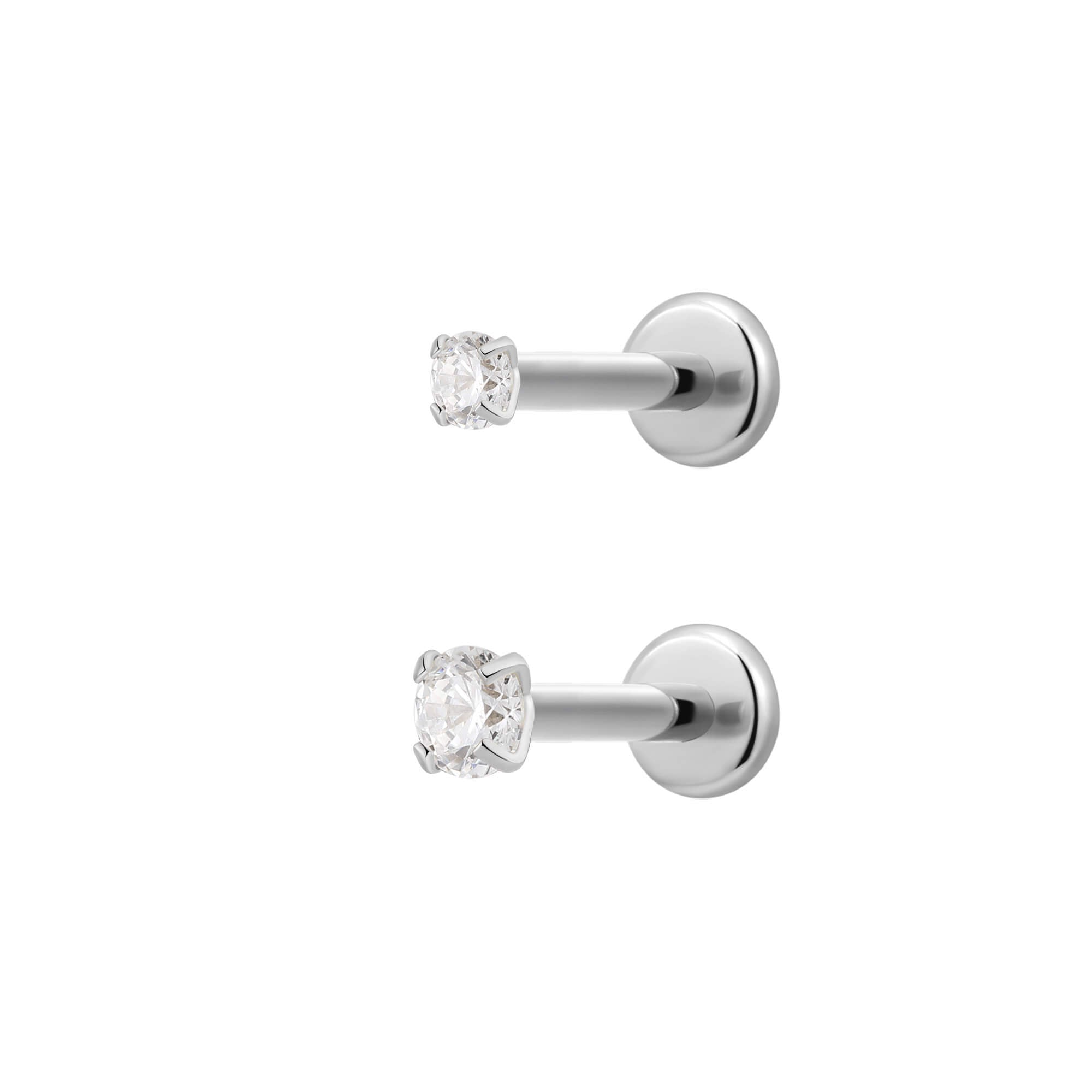 White Simple CZ Piercing Bundle