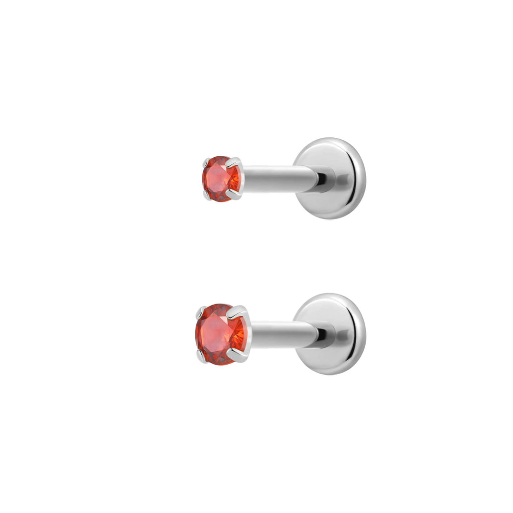 Red Simple CZ Piercing Bundle