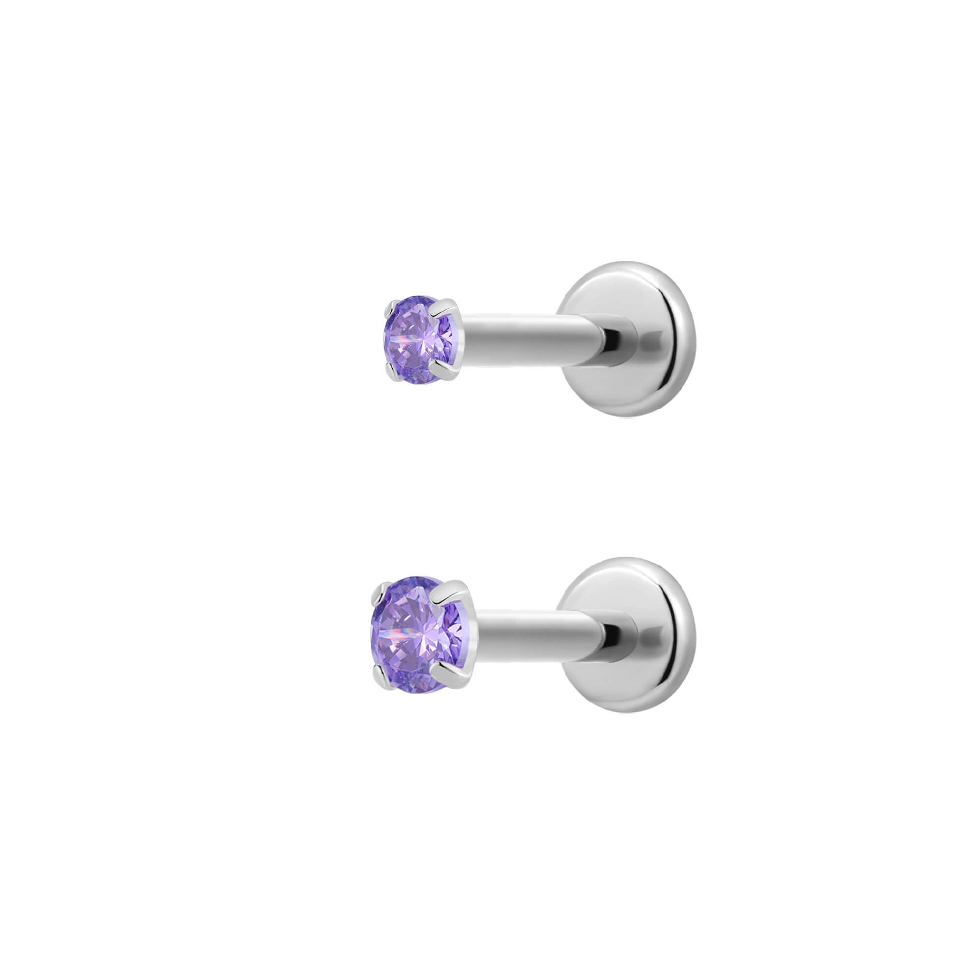 Purple Simple CZ Piercing Bundle