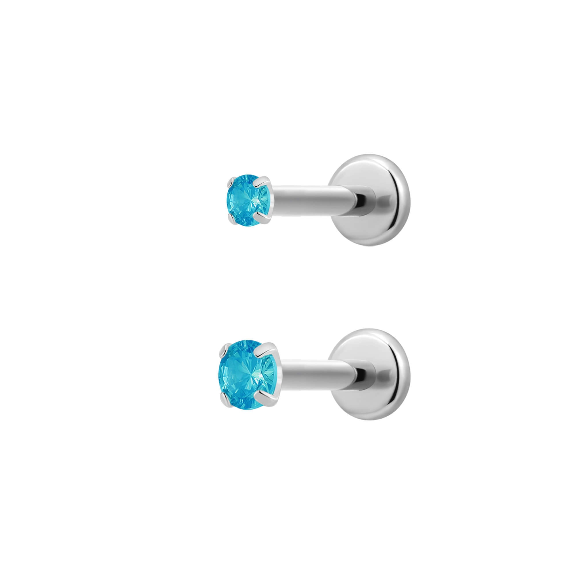 Light Blue Simple CZ Piercing Bundle