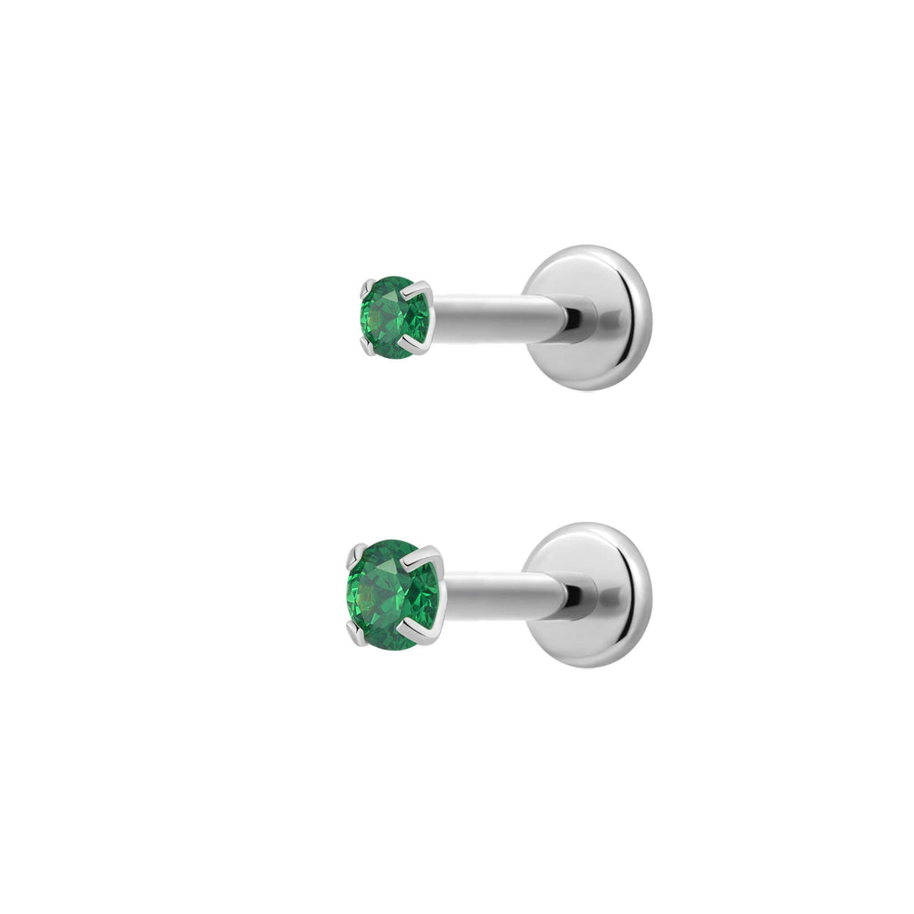 Green Simple CZ Piercing Bundle