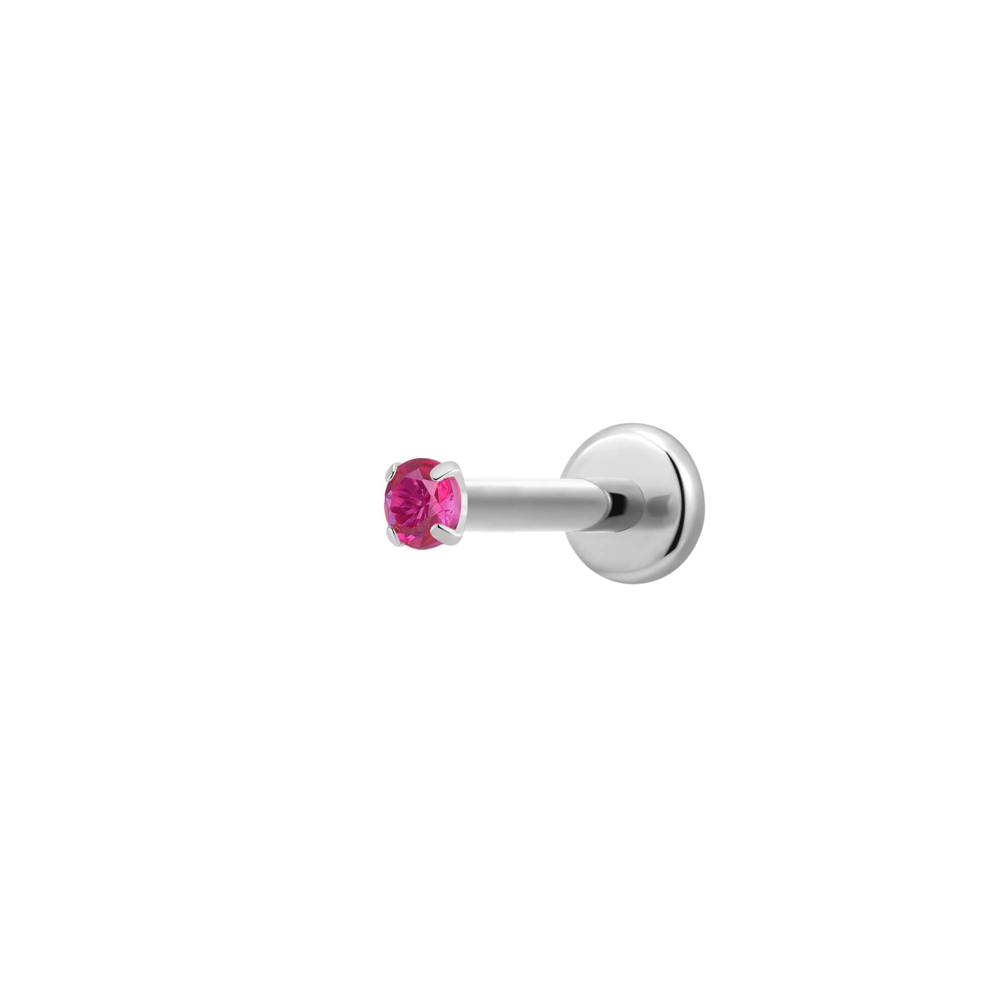 Fuchsia Simple CZ Piercing