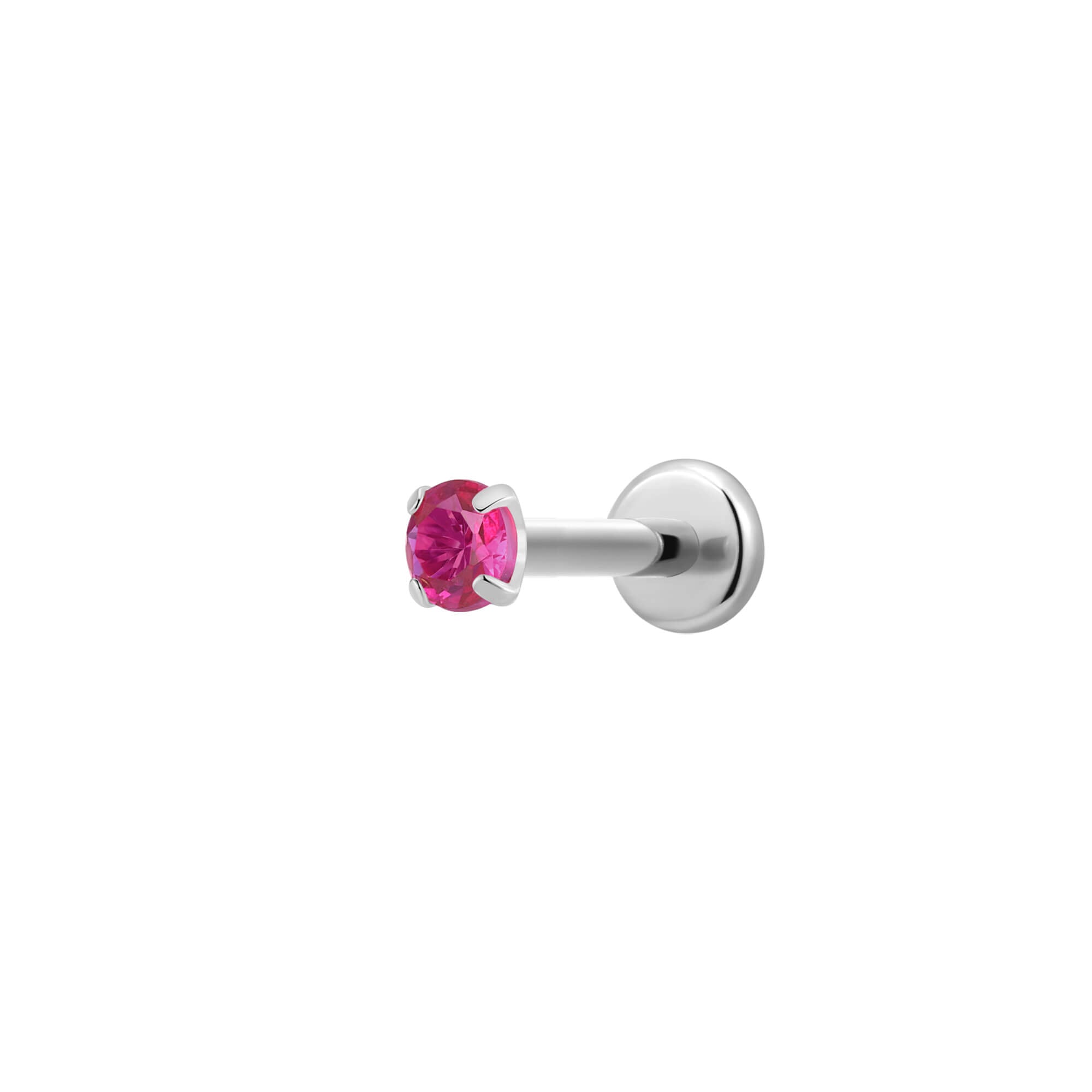 Fuchsia Simple CZ Piercing