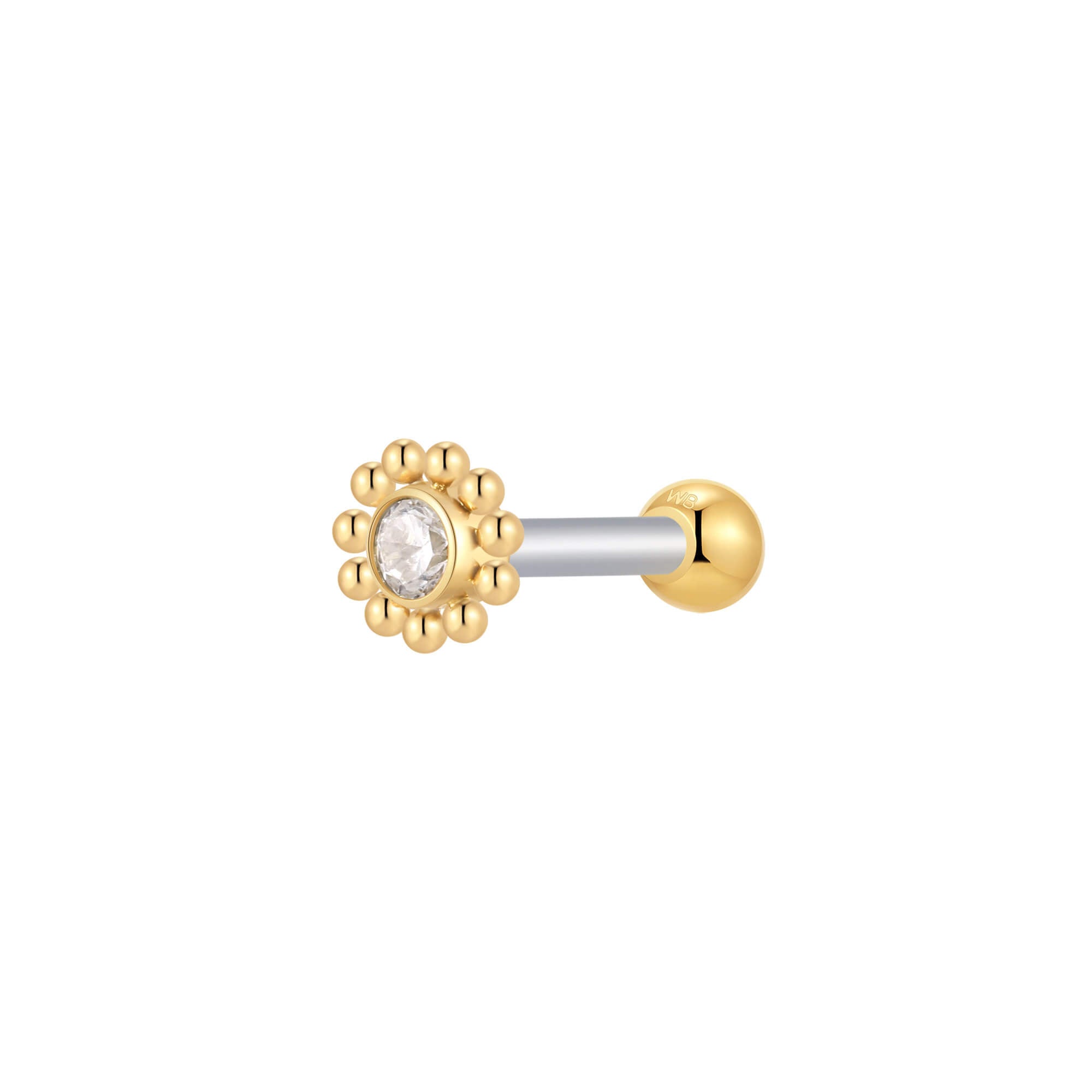 Beaded Halo Charm Piercing