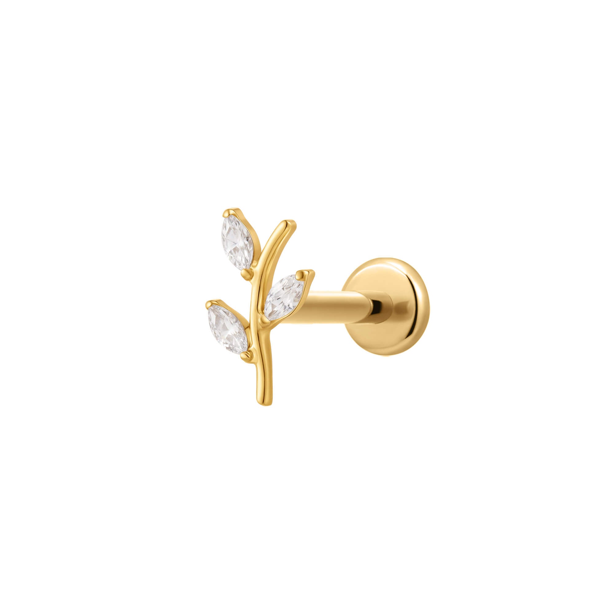 White Sparkle Stem Piercing