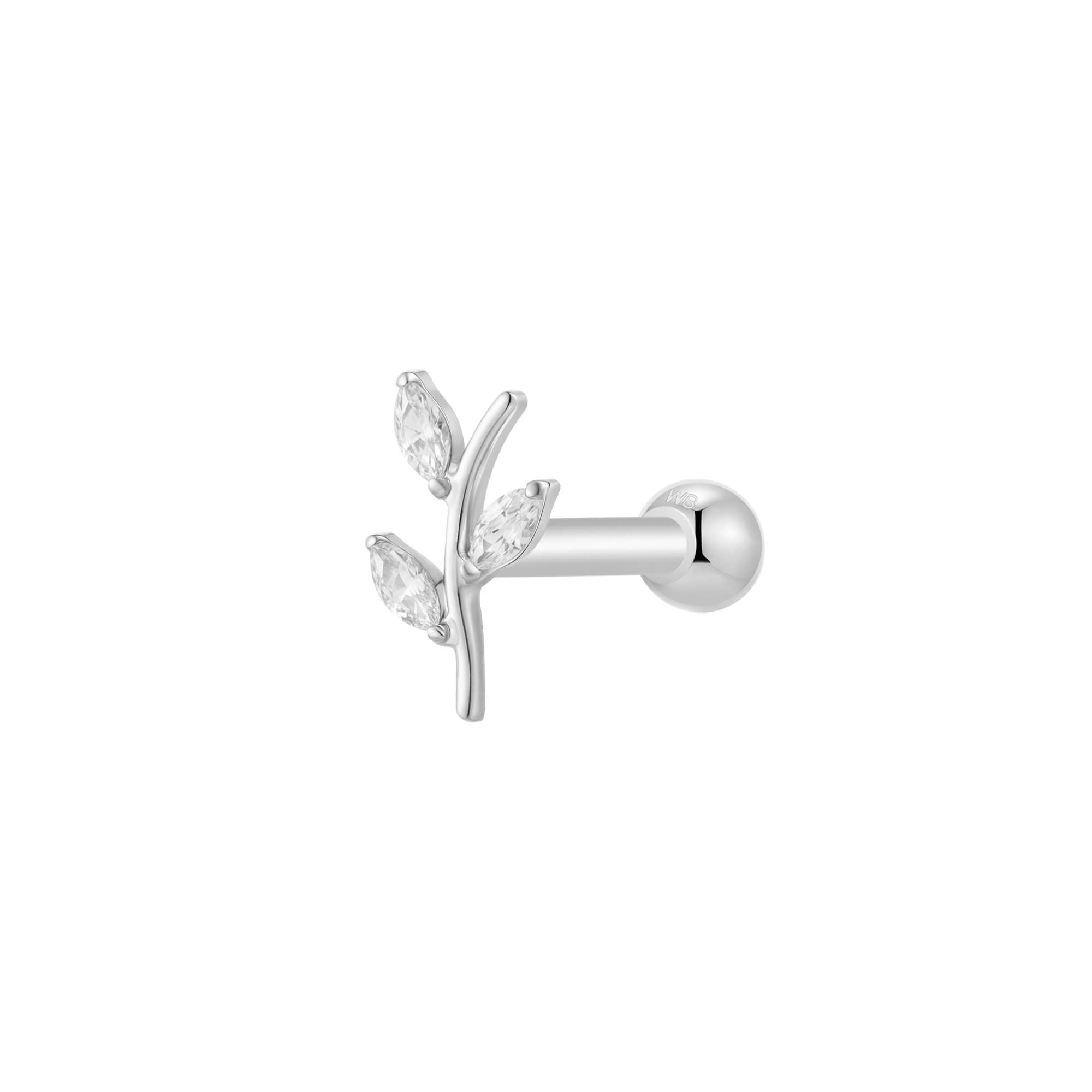 White Sparkle Stem Piercing
