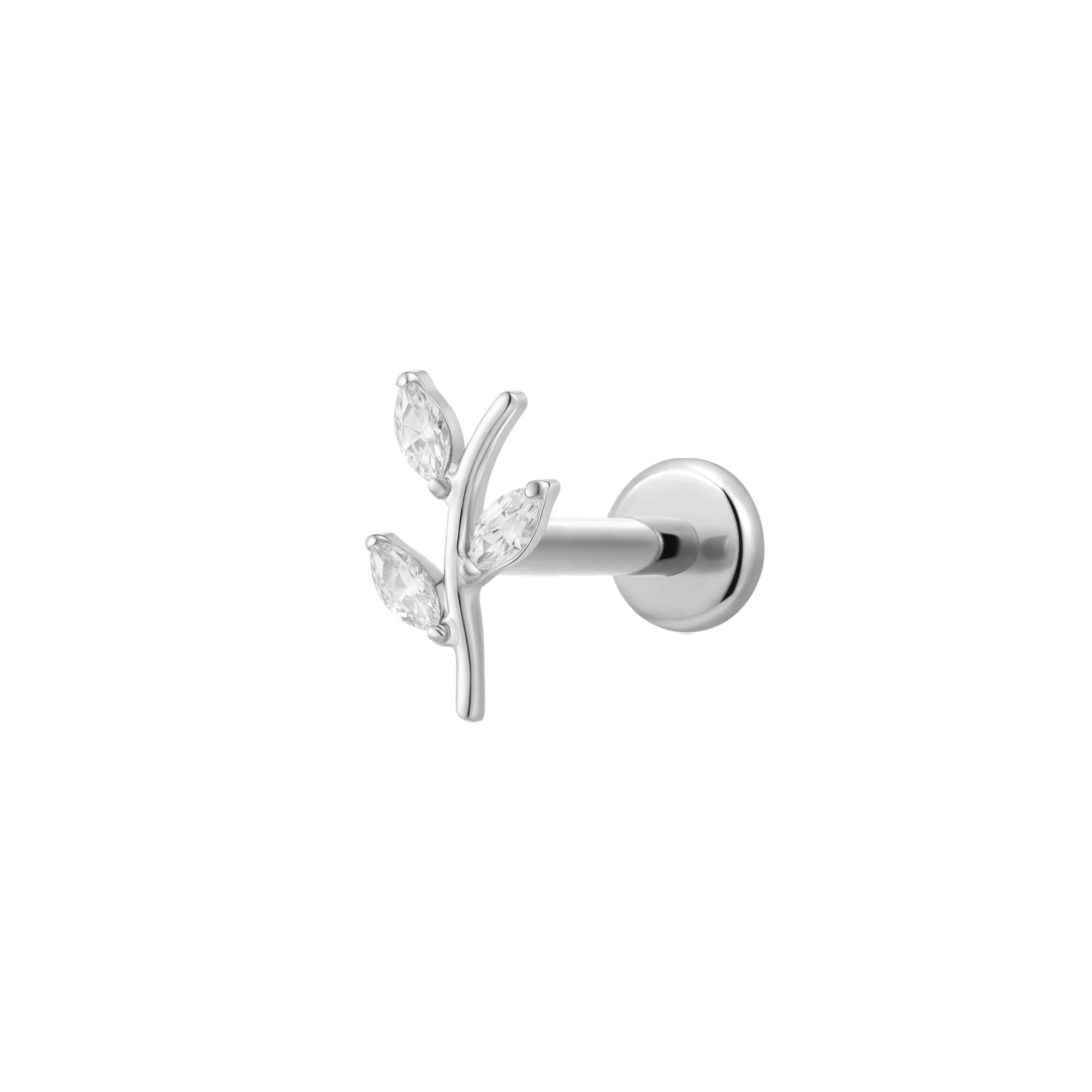 White Sparkle Stem Piercing