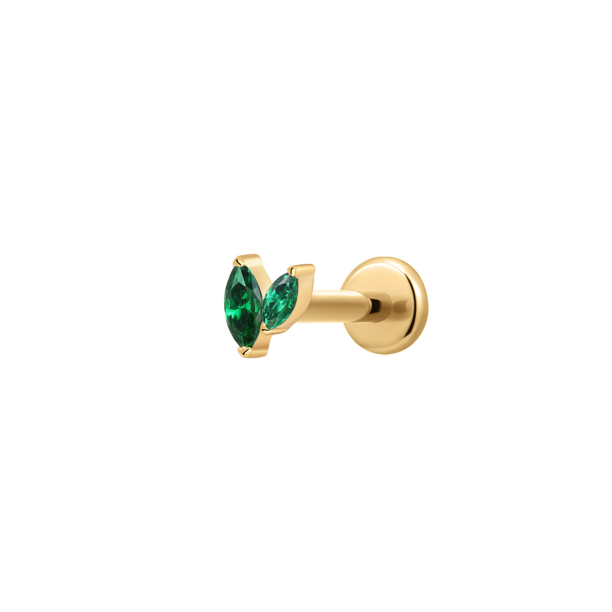 Green Marquise Cluster Piercing