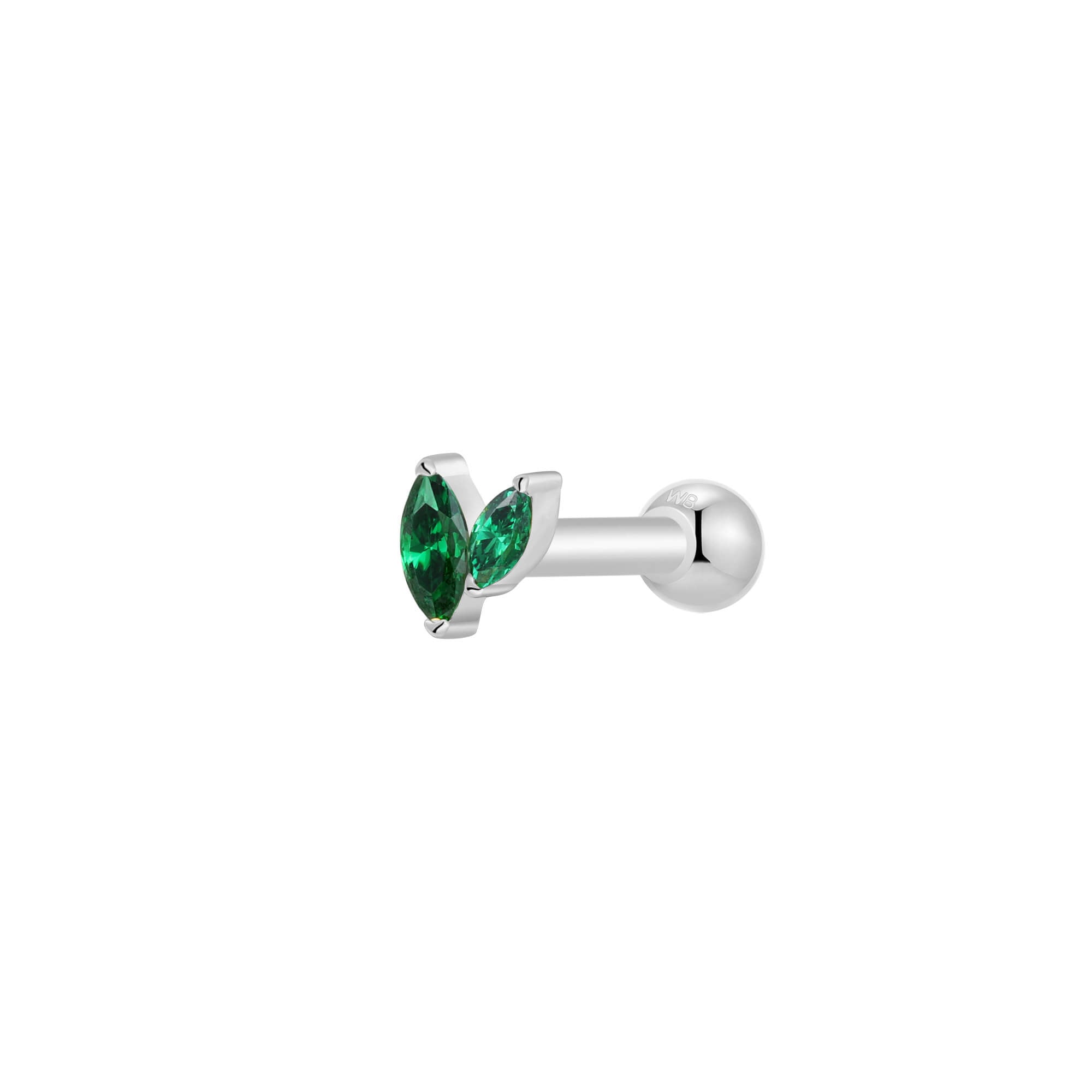 Green Marquise Cluster Piercing