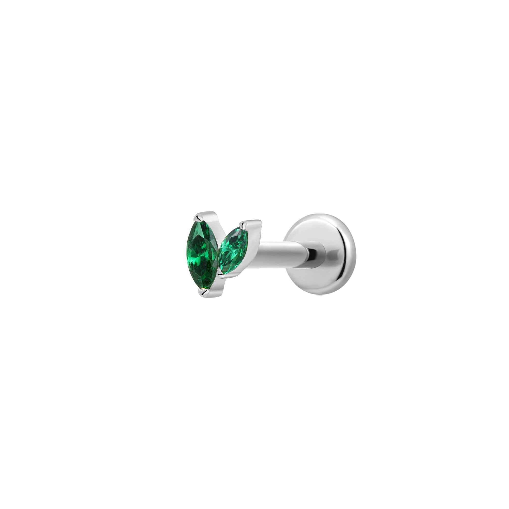 Green Marquise Cluster Piercing