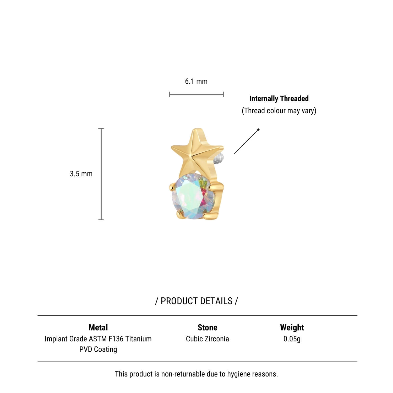 AB Twinkle Star Piercing