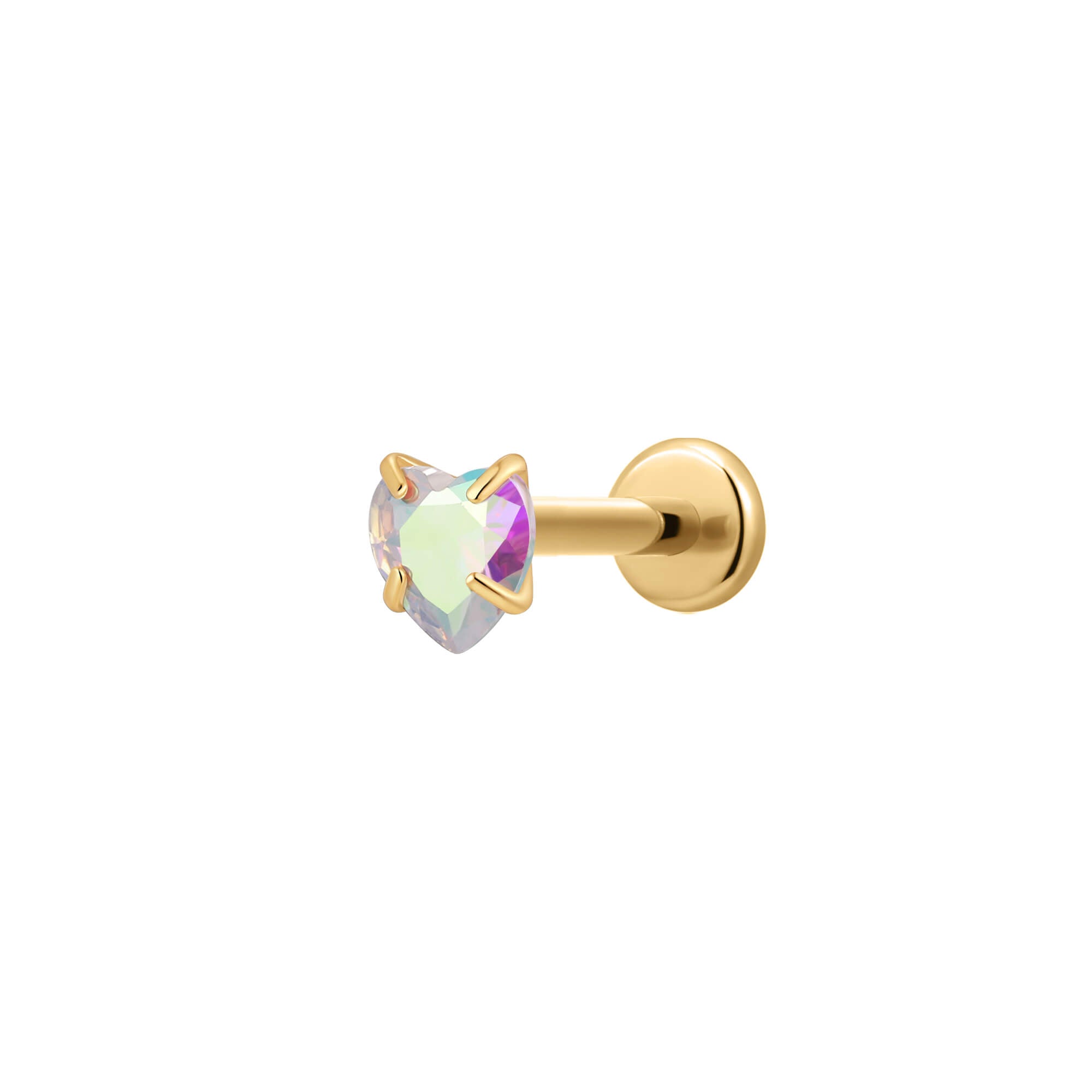 AB CZ Heart Piercing
