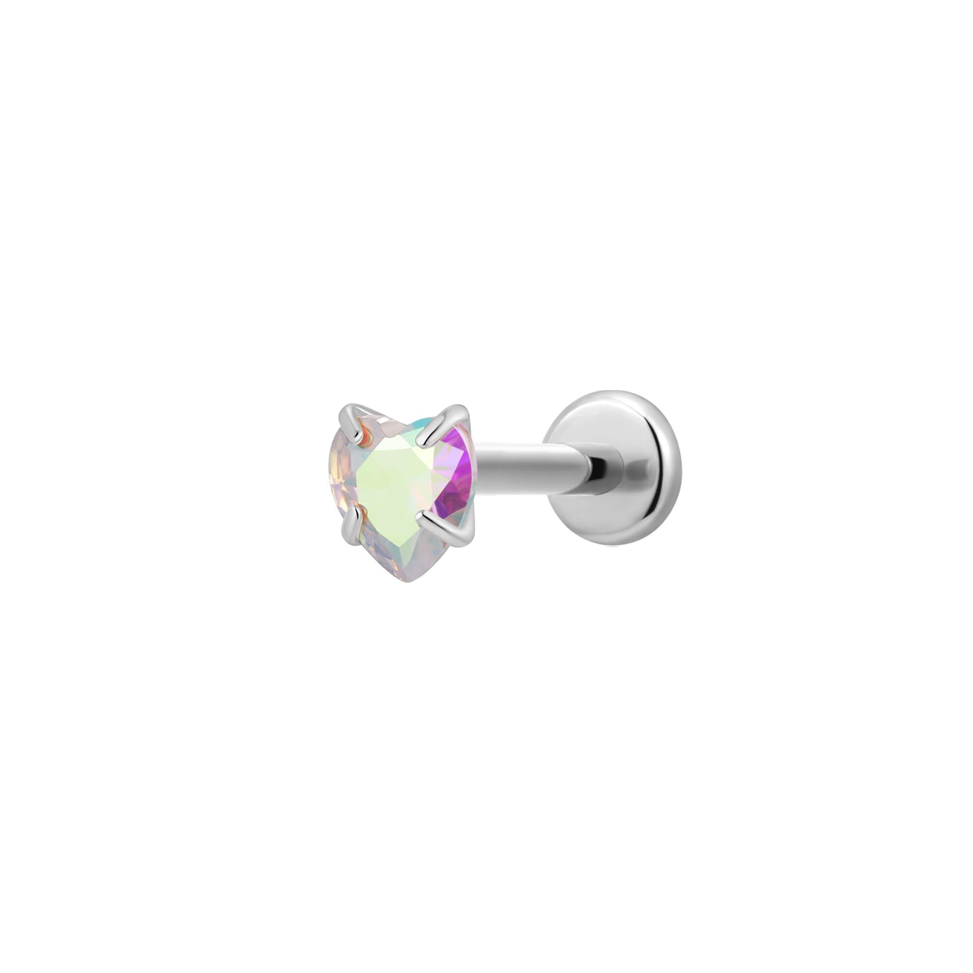 AB CZ Heart Piercing