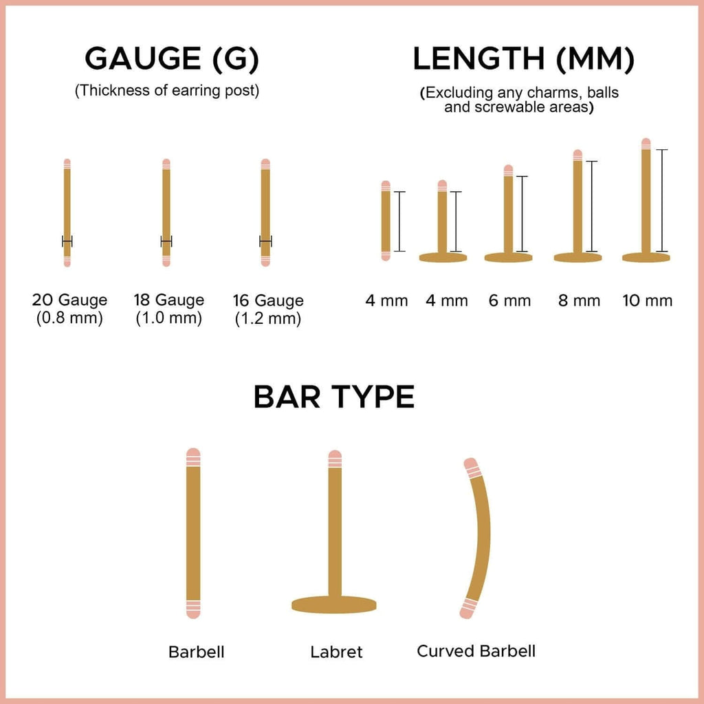 White Square CZ Piercing