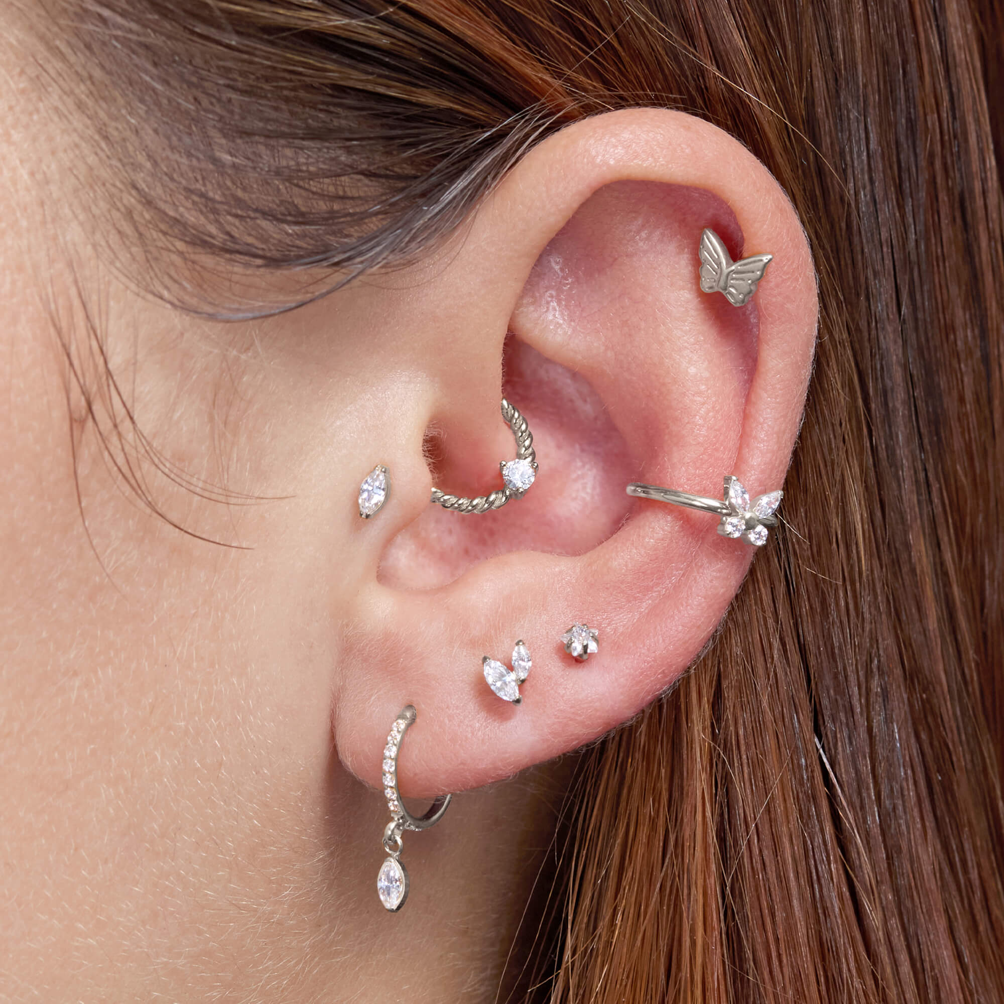 Plain Butterfly Piercing