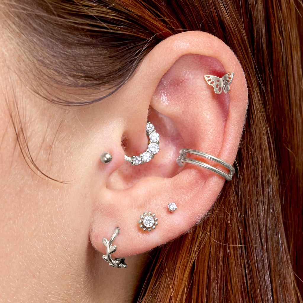 Beaded Halo Charm Piercing