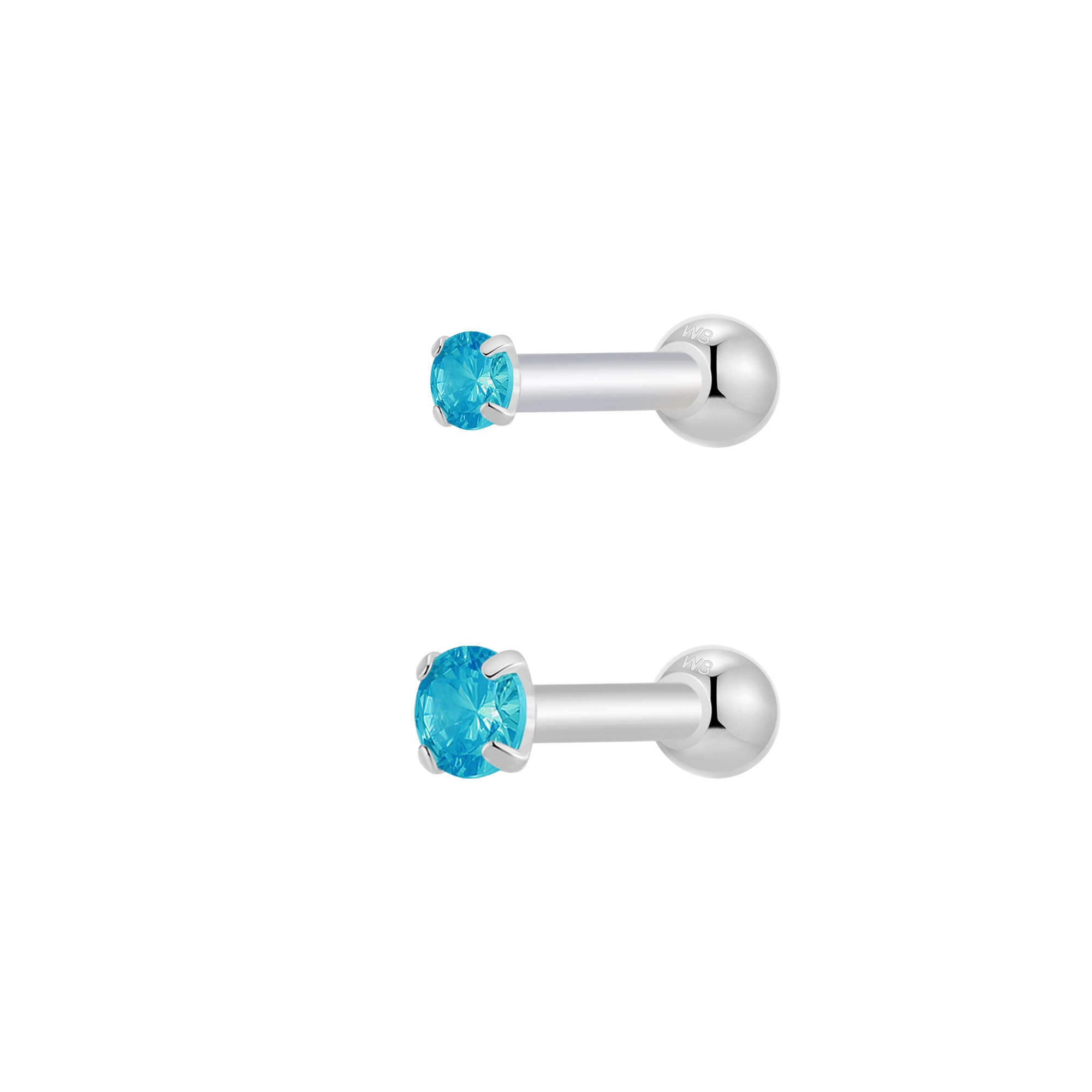 Light Blue Simple CZ Piercing Bundle
