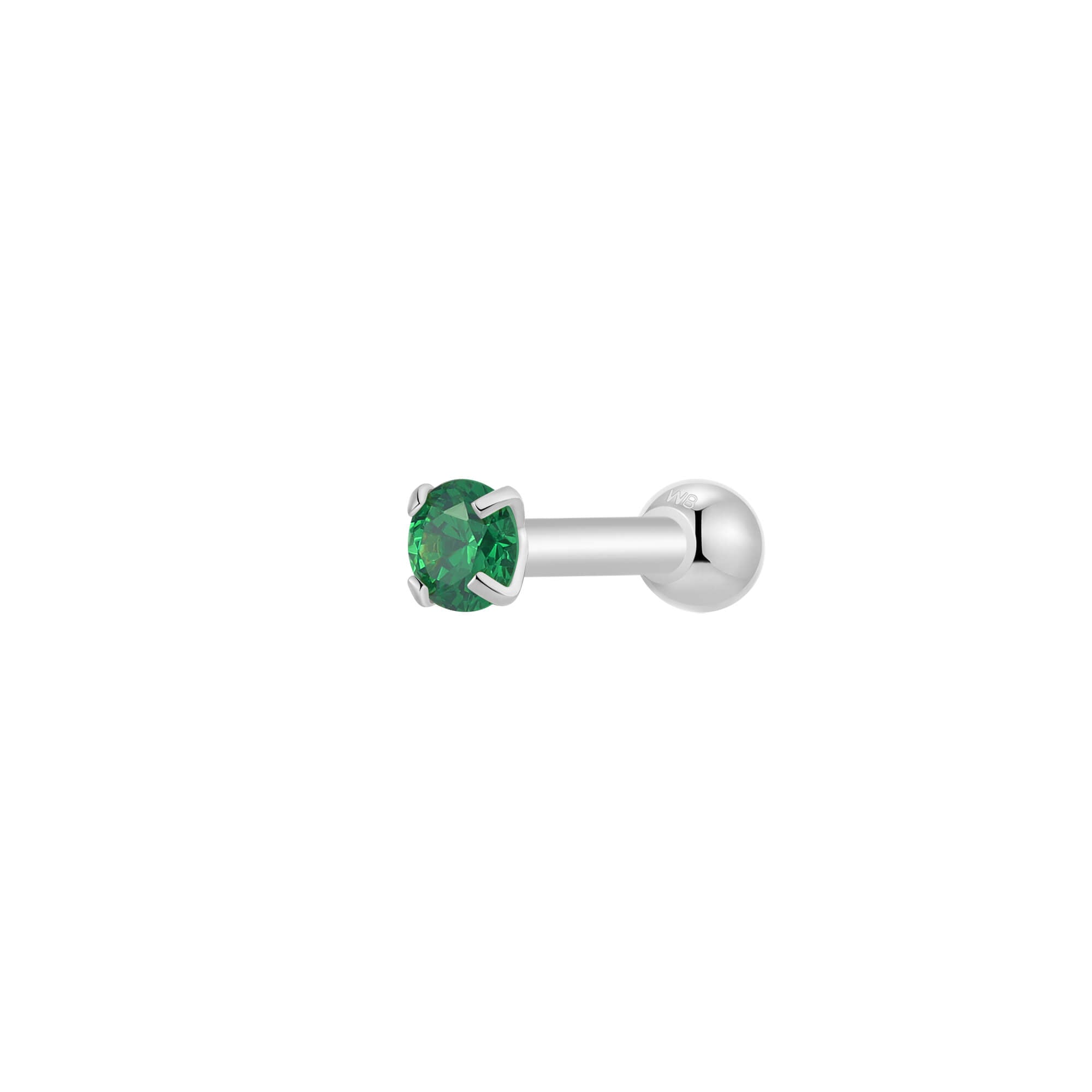Green Simple CZ Piercing