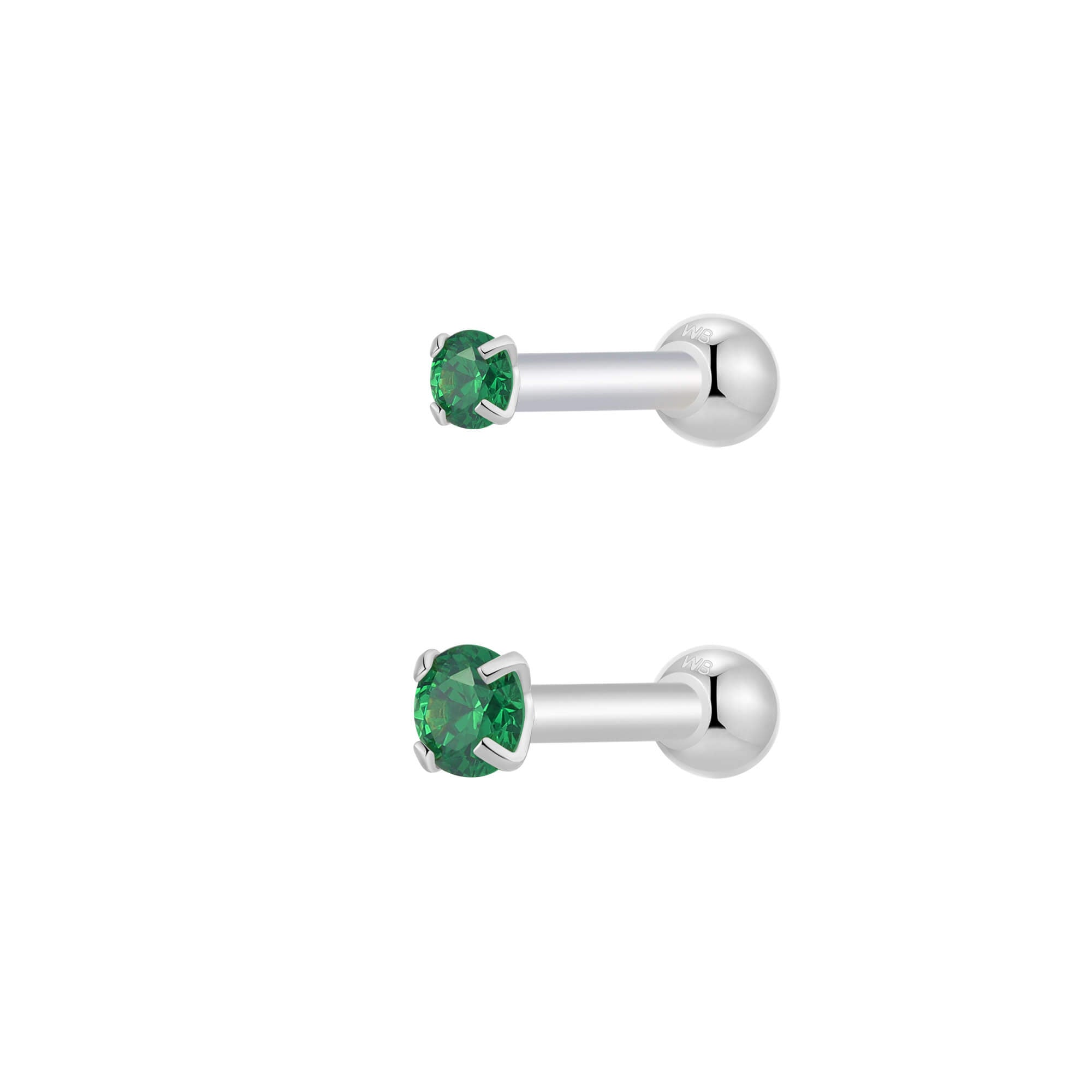 Green Simple CZ Piercing Bundle
