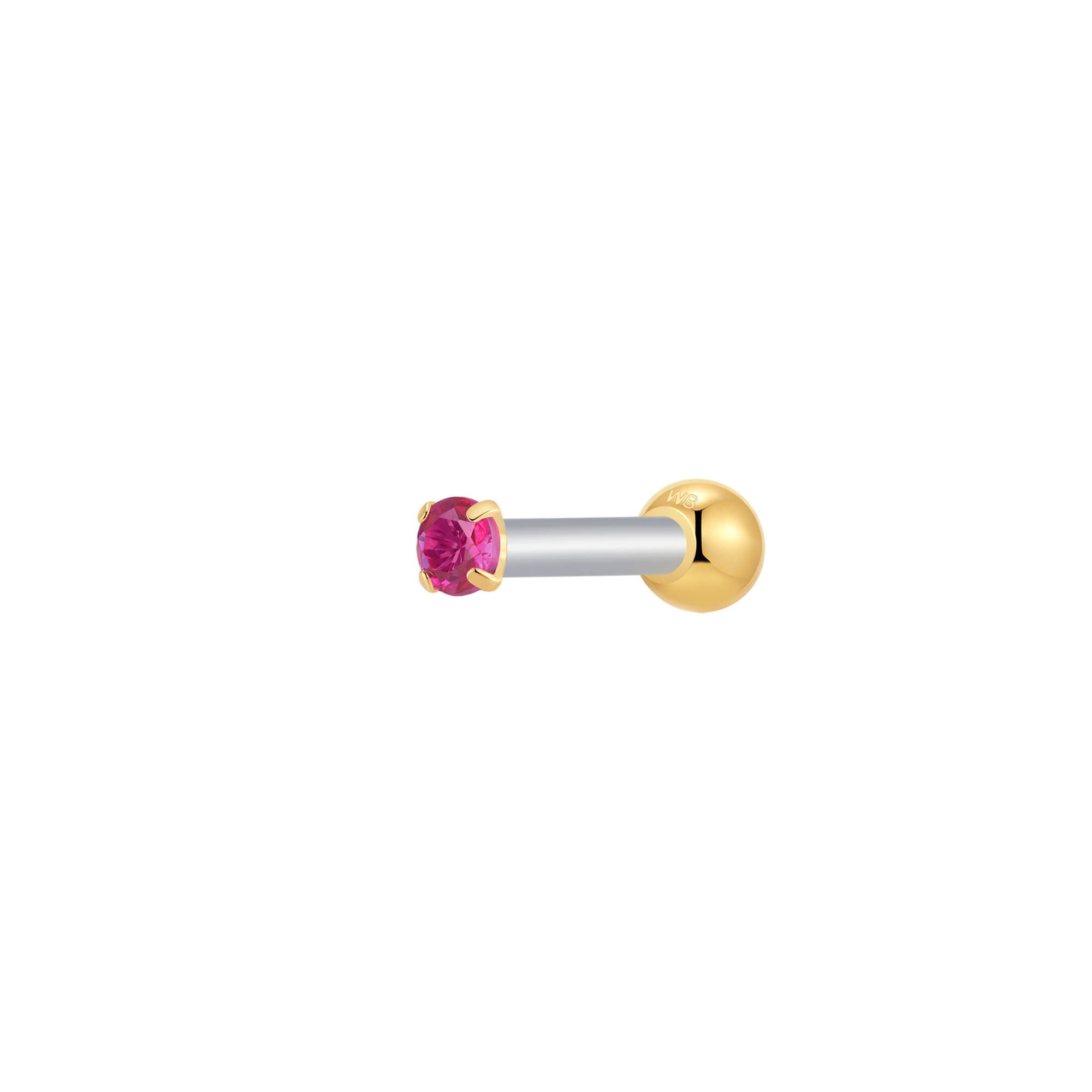 Fuchsia Simple CZ Piercing